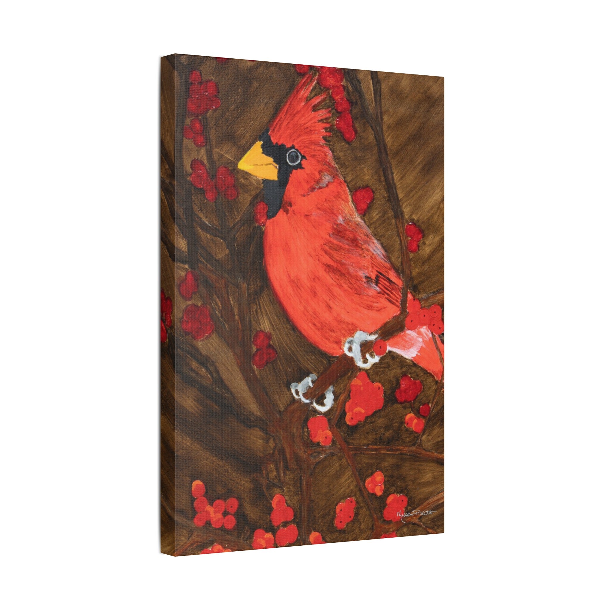 Cardinal | Satin Canvas, Stretched