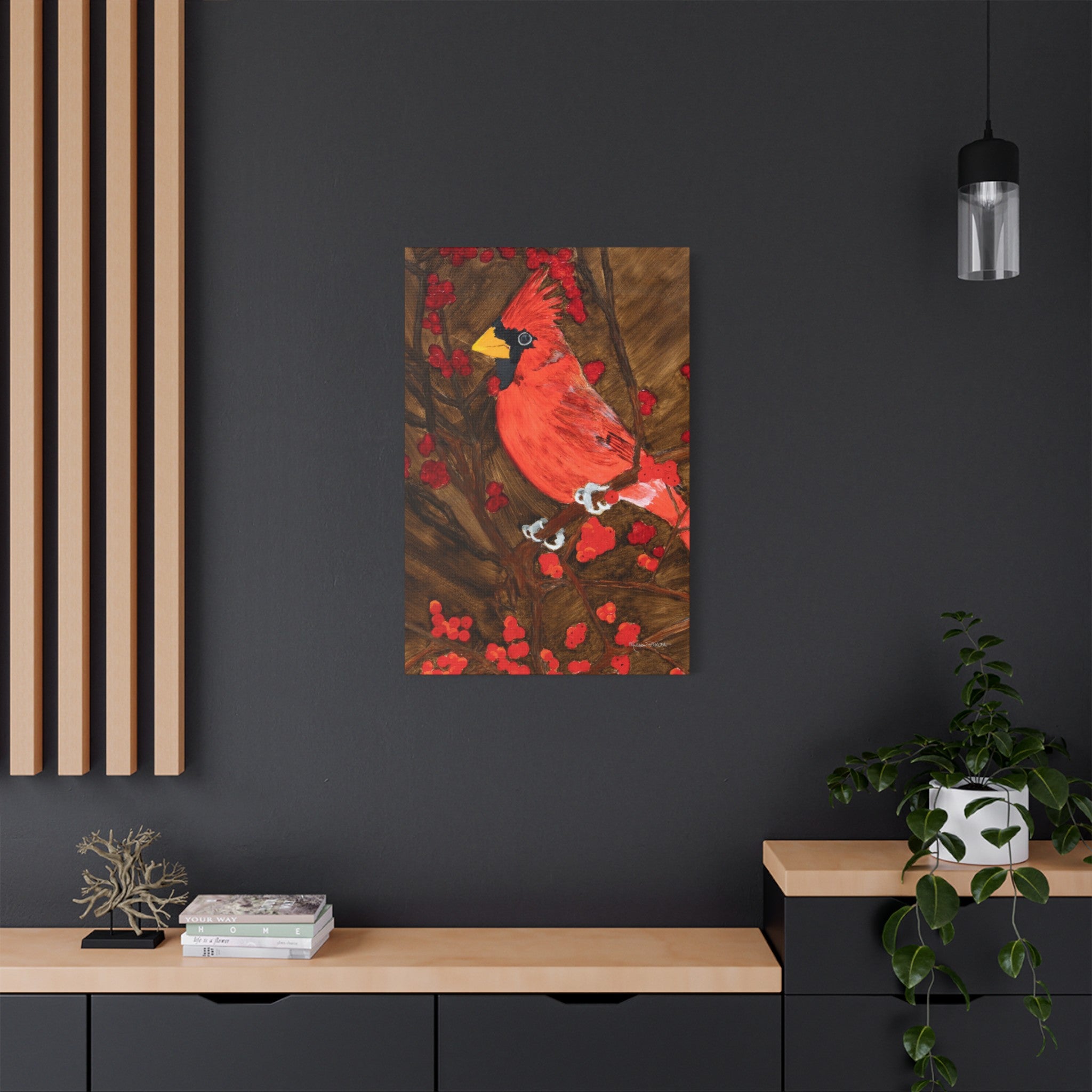 Cardinal | Satin Canvas, Stretched