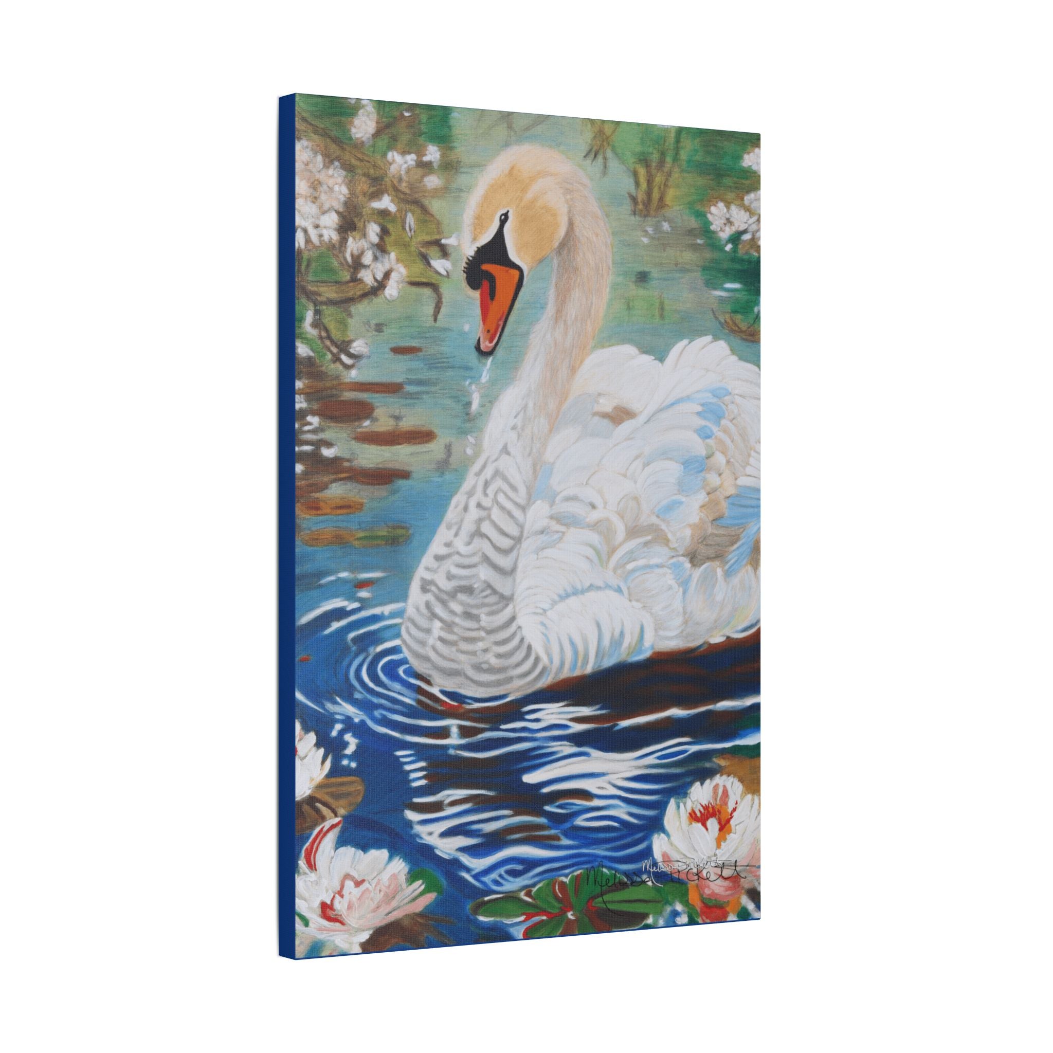 The Swan | Satin Canvas, Stretched
