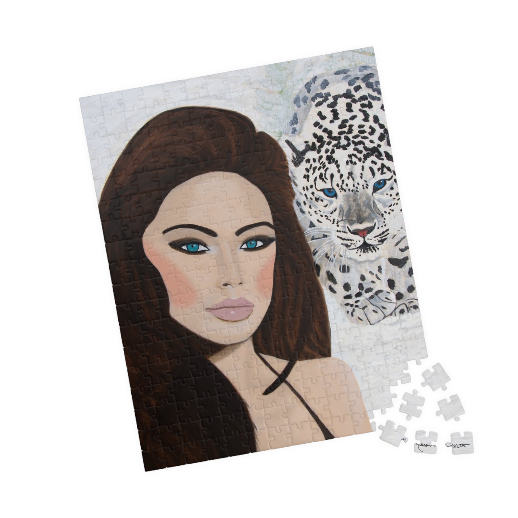 Woman & Snow Leopard | Puzzle (110, 252, 520, 1014-piece)