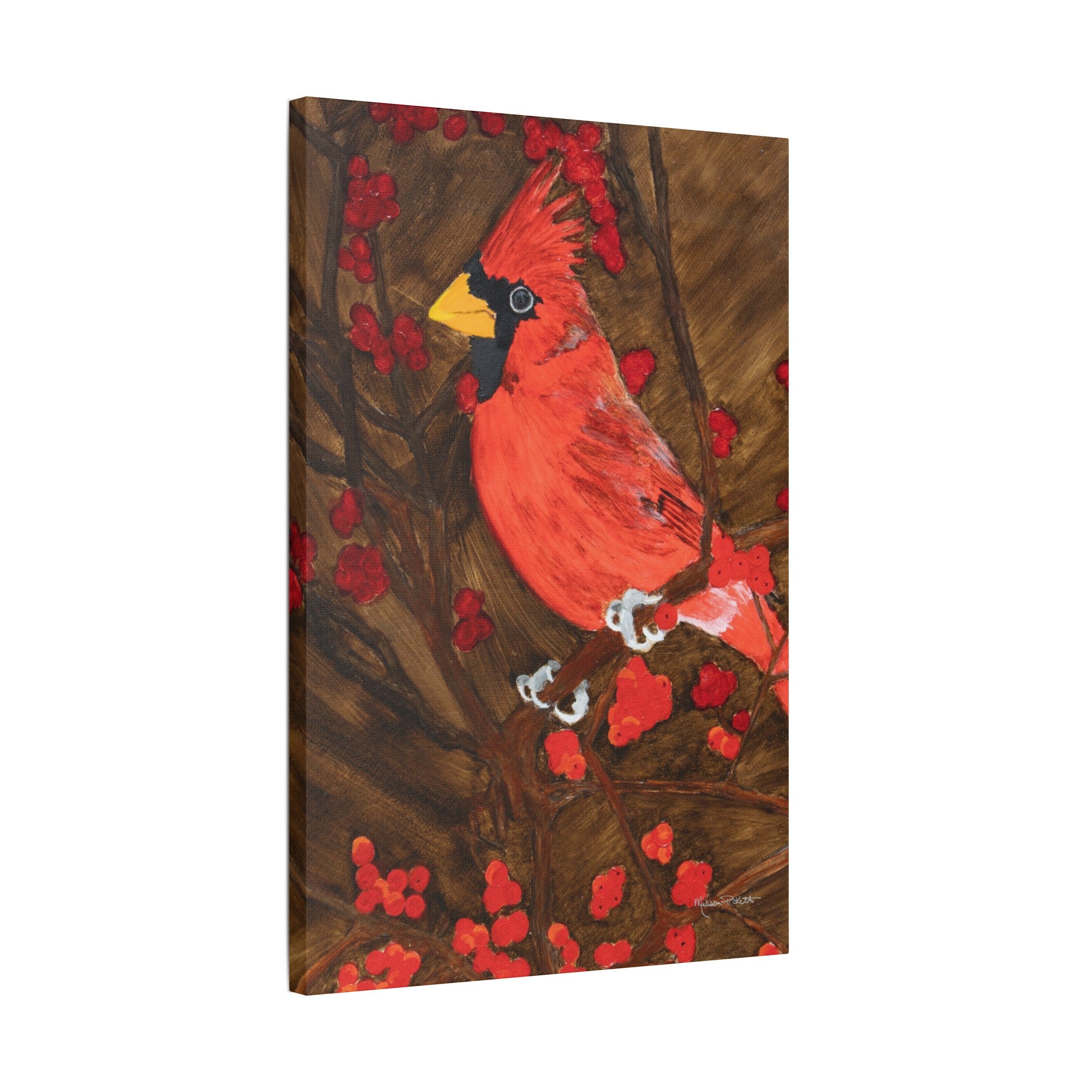 Cardinal | Satin Canvas, Stretched