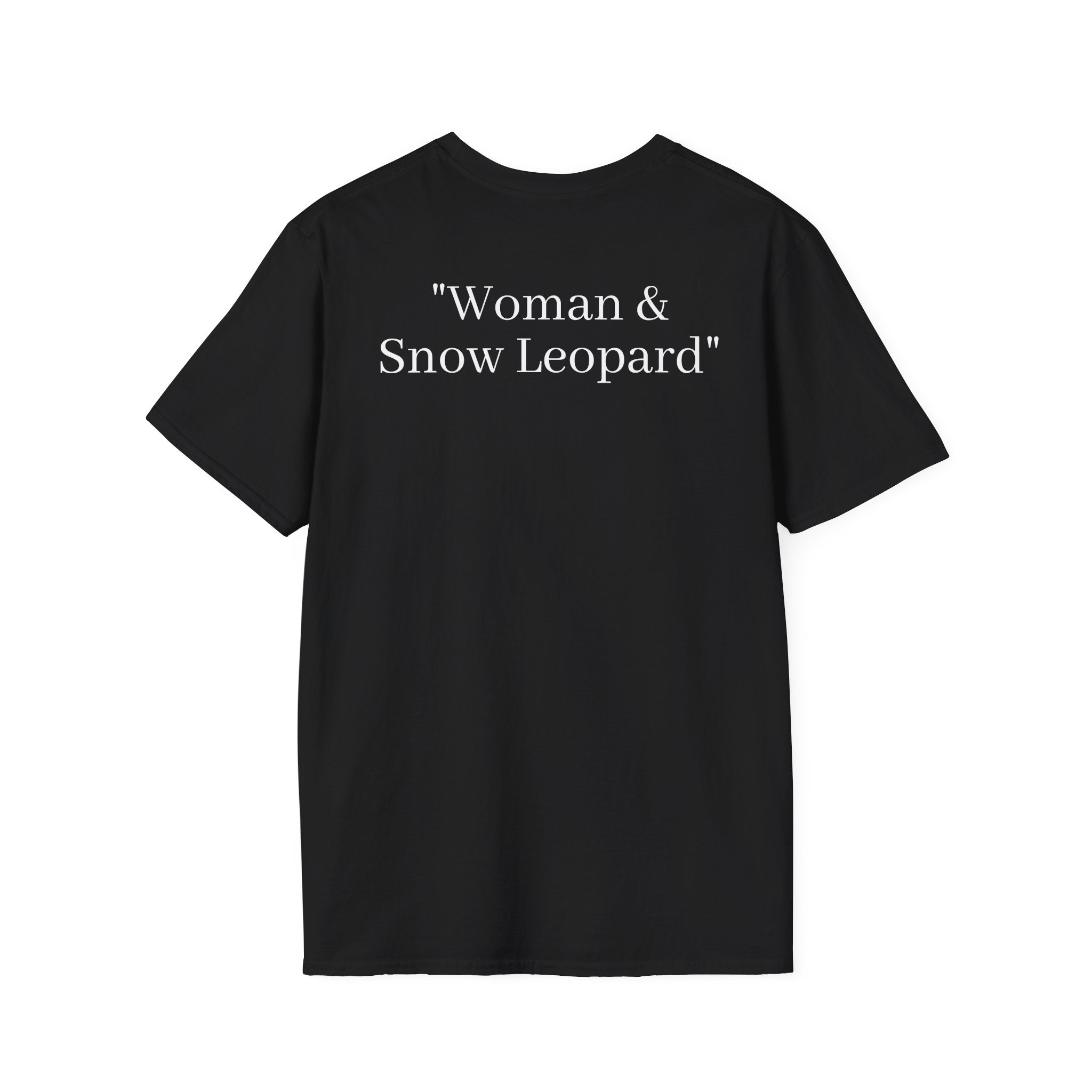 Woman & Snow Leopard | Unisex Softstyle T-Shirt