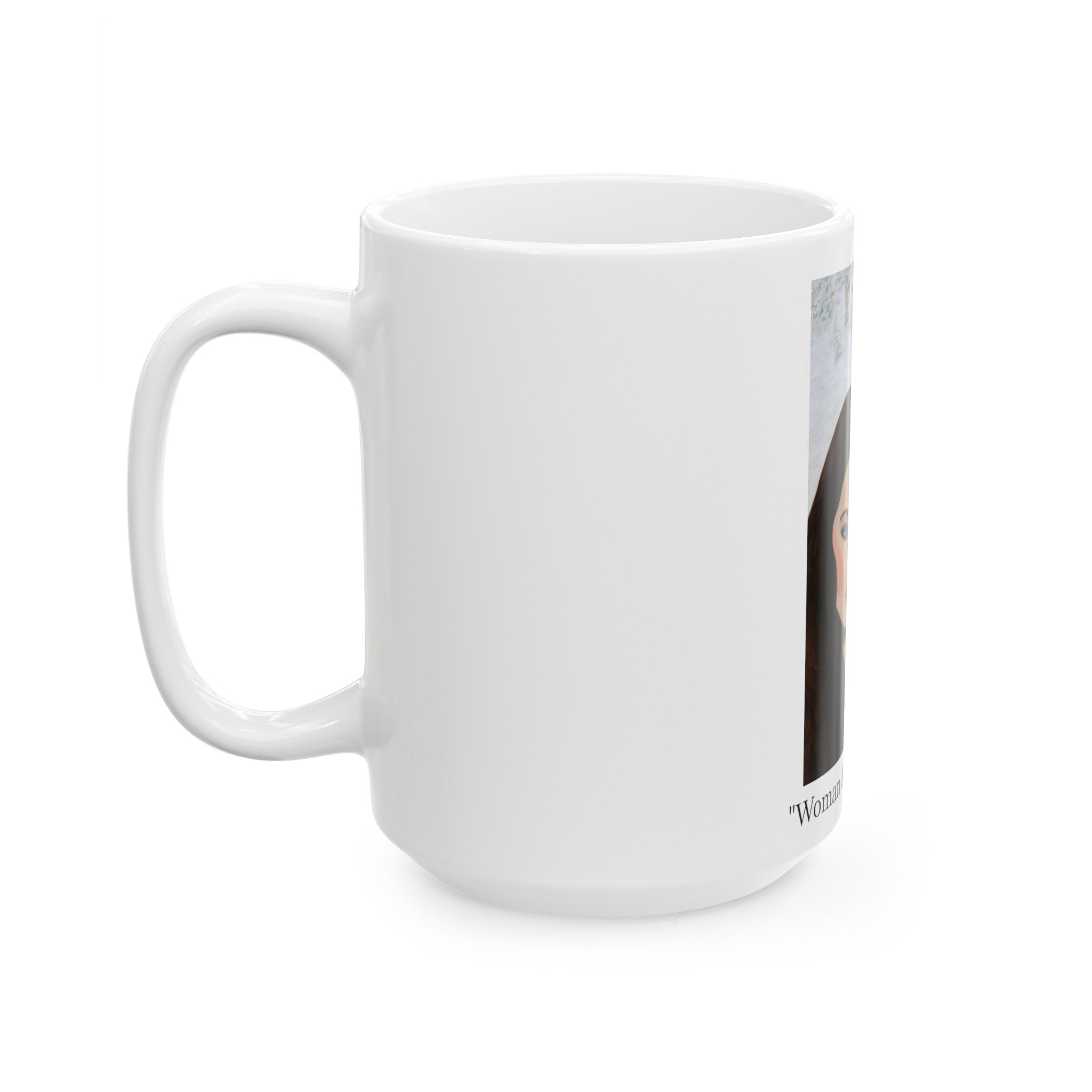 Woman & Snow Leopard | Ceramic Mug, (11oz, 15oz)