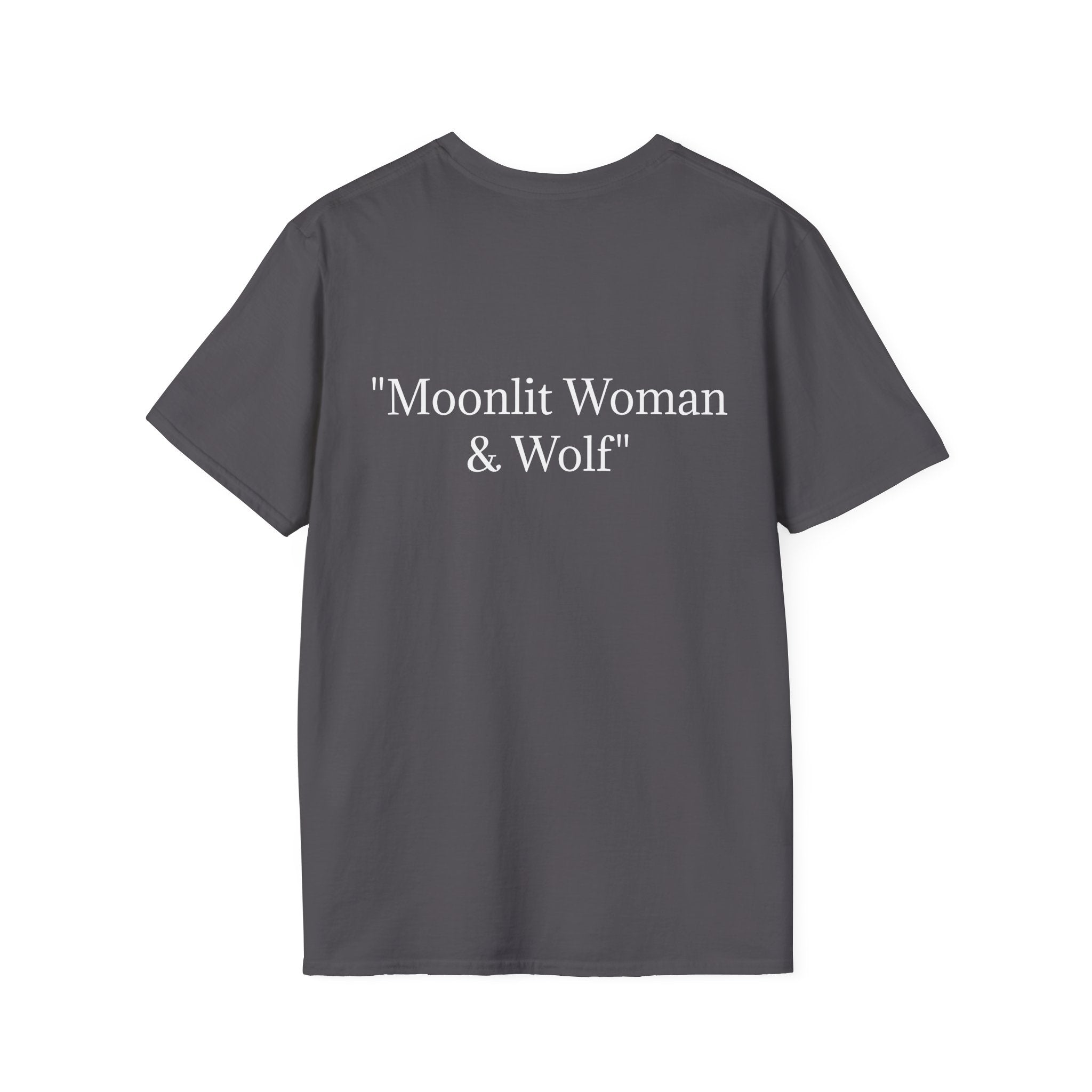 Moonlit Woman & Wolf | Unisex Softstyle T-Shirt
