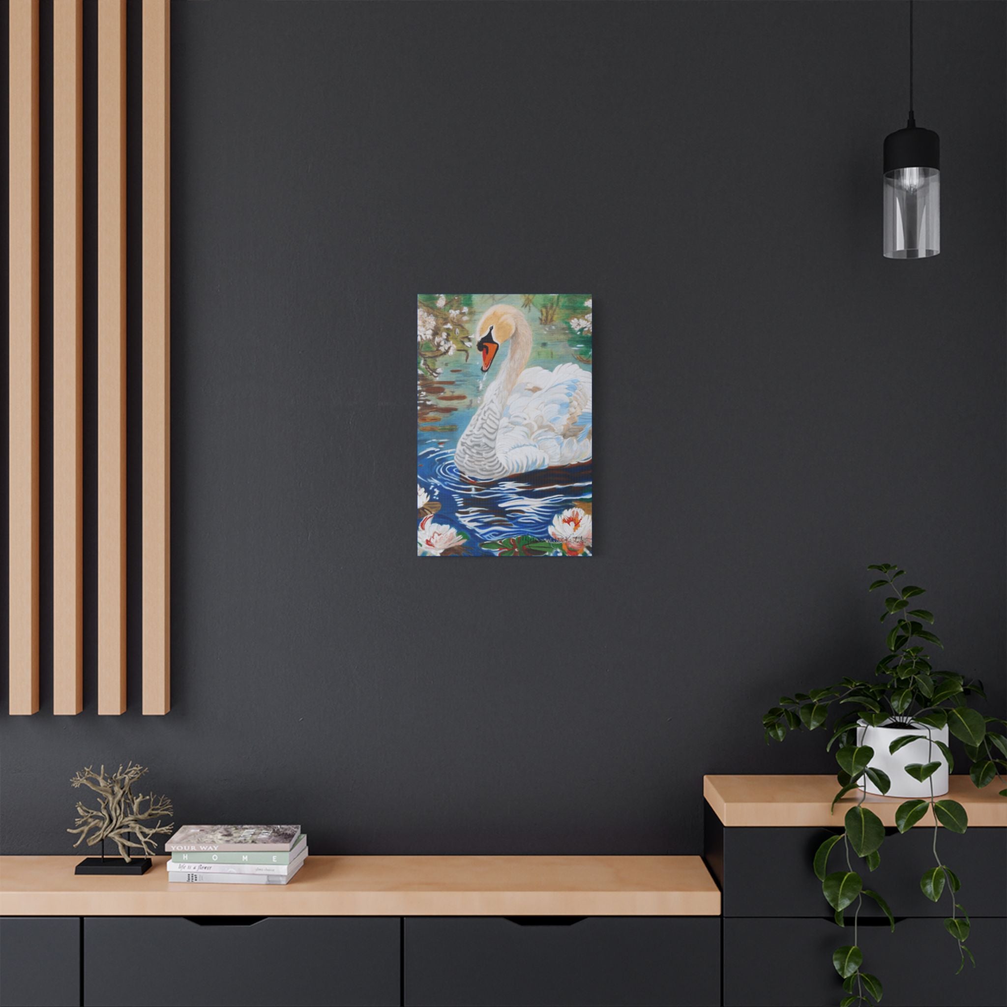 The Swan | Satin Canvas, Stretched