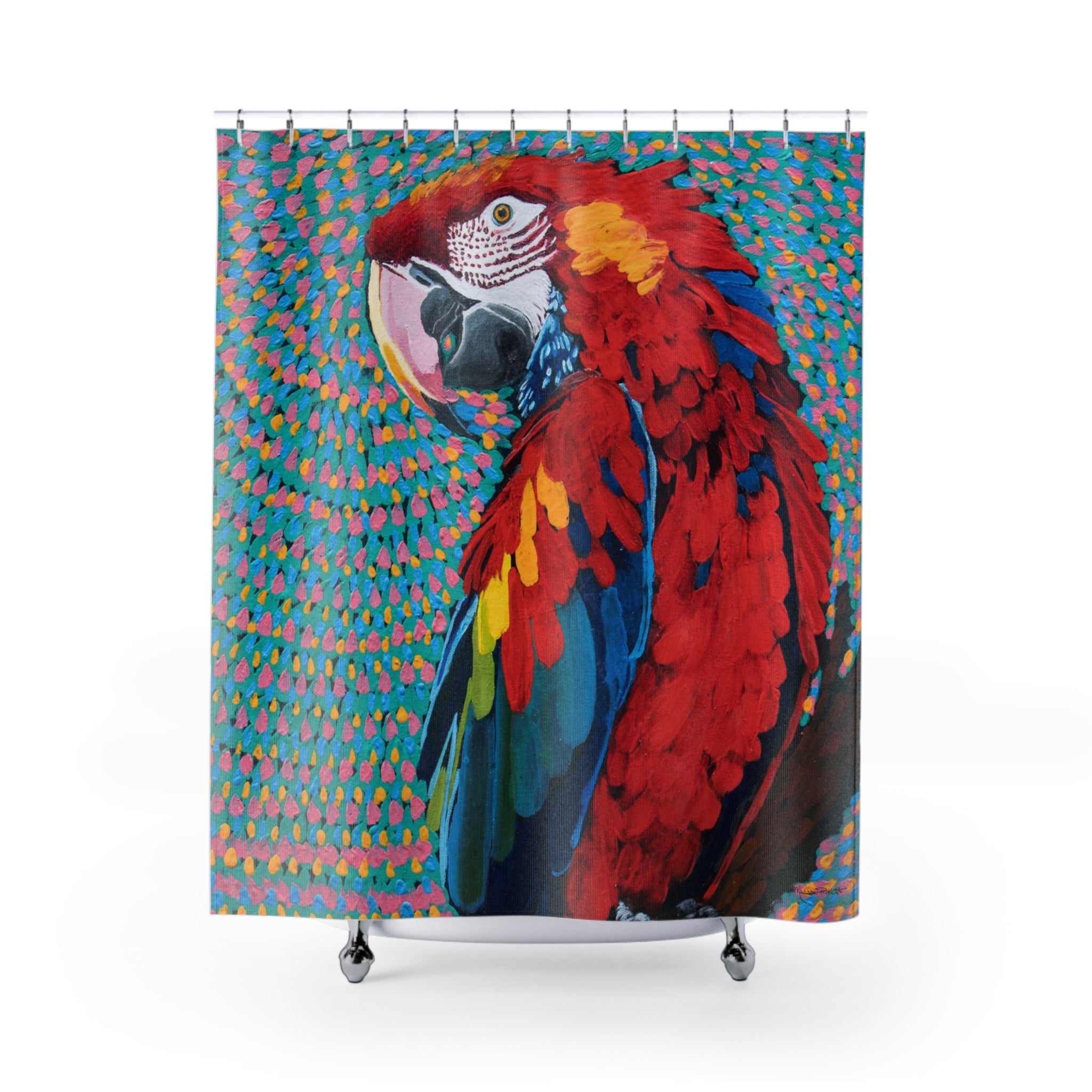Scarlet Spiral | Shower Curtains