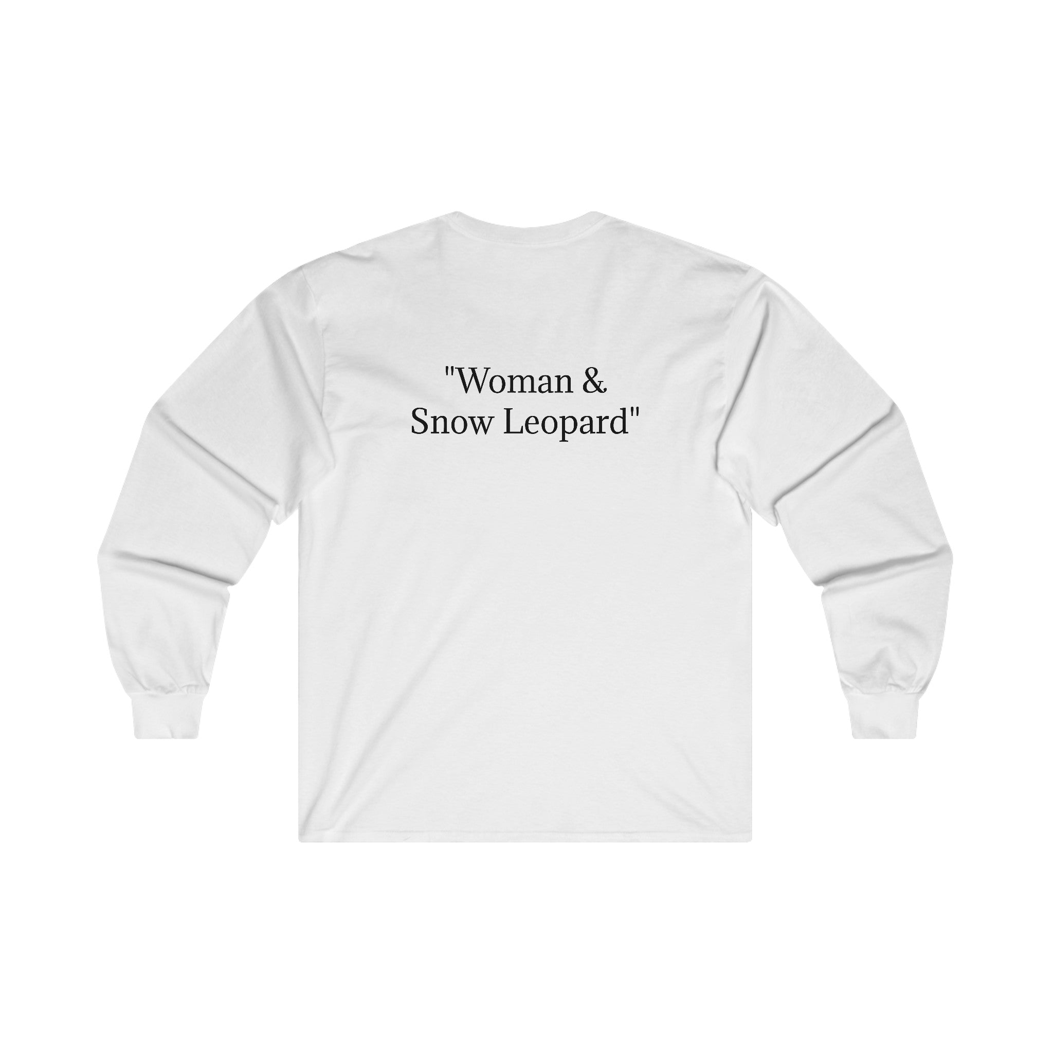 Woman & Snow Leopard | Unisex Ultra Cotton Long Sleeve Tee