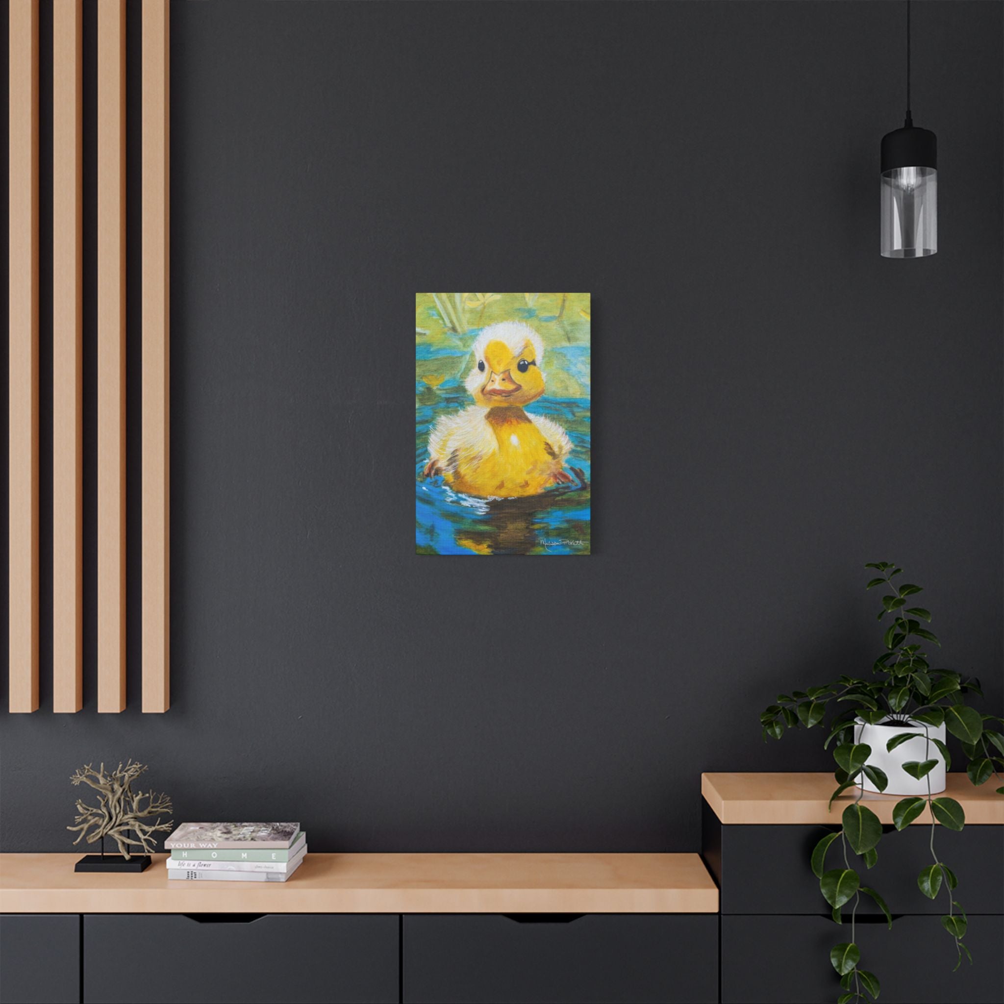 Waddles | Satin Canvas, Stretched