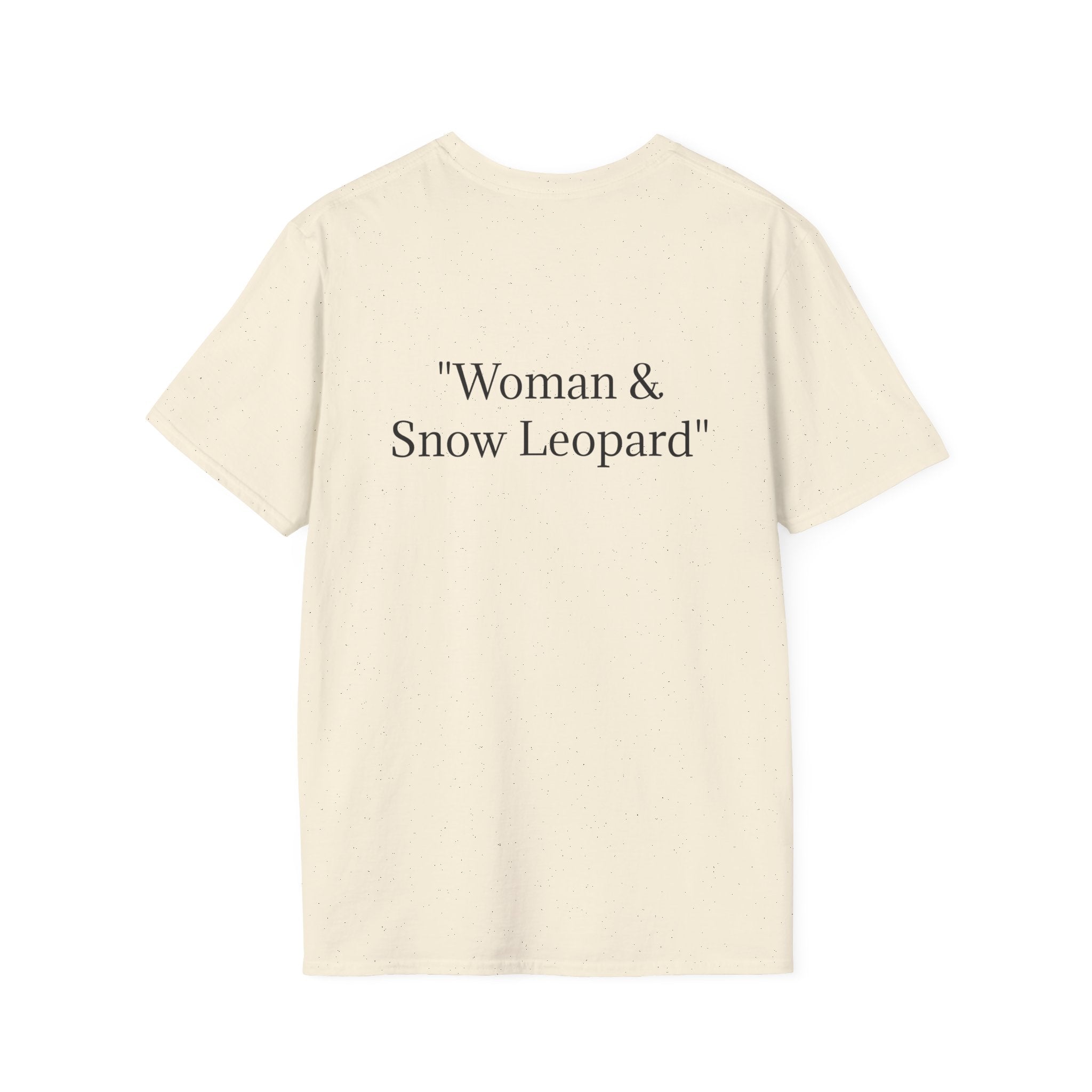 Woman & Snow Leopard | Unisex Softstyle T-Shirt