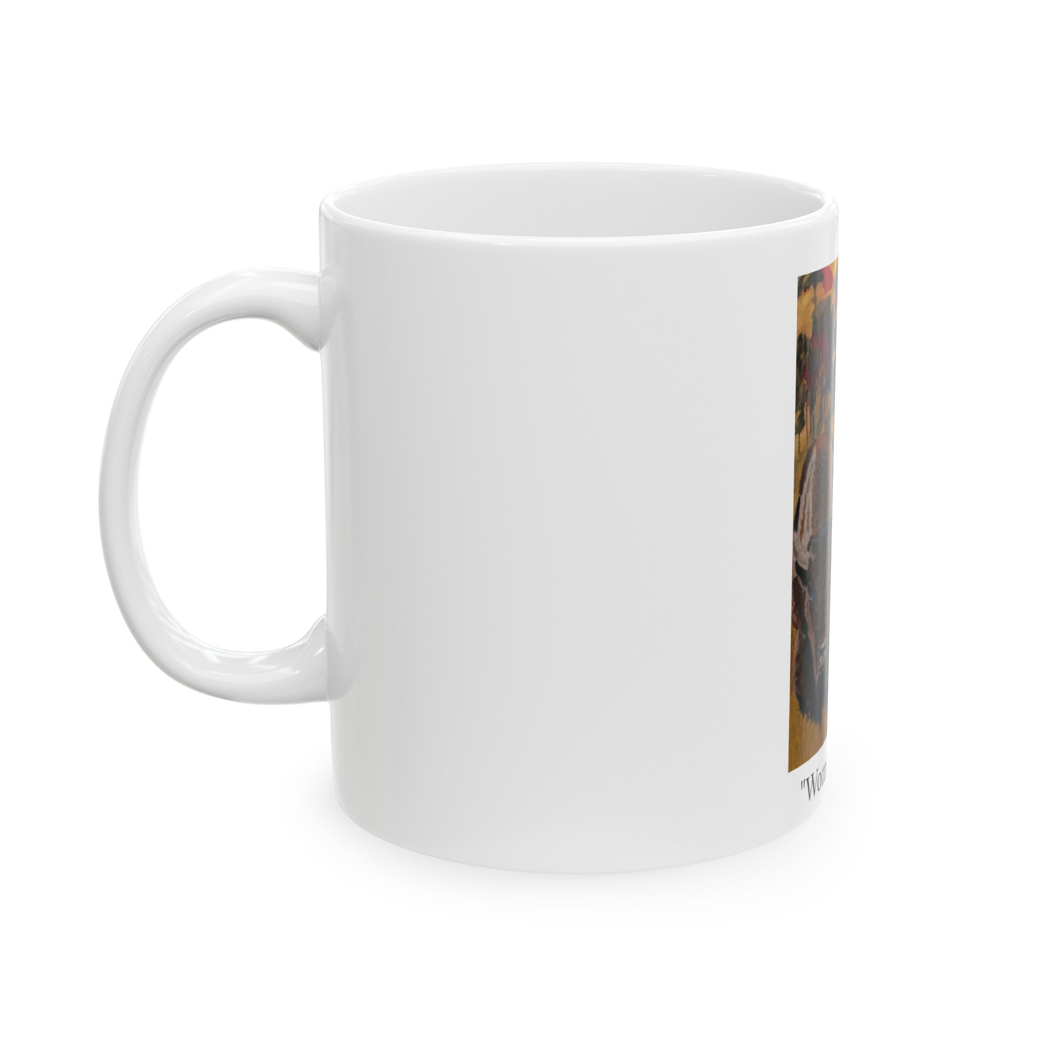 Woman & Bison | Ceramic Mug, (11oz, 15oz)