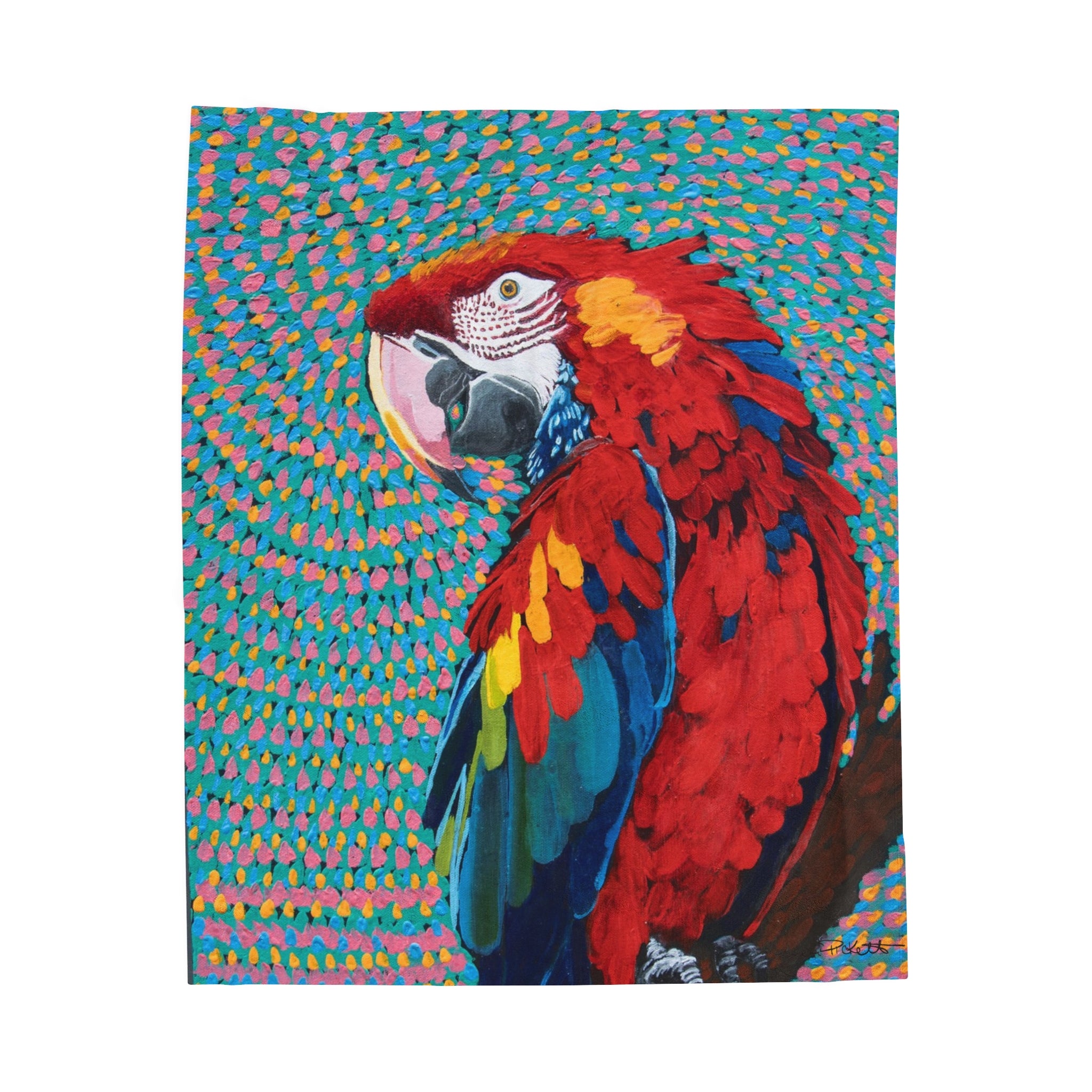 Scarlet Spiral | Velveteen Plush Blanket