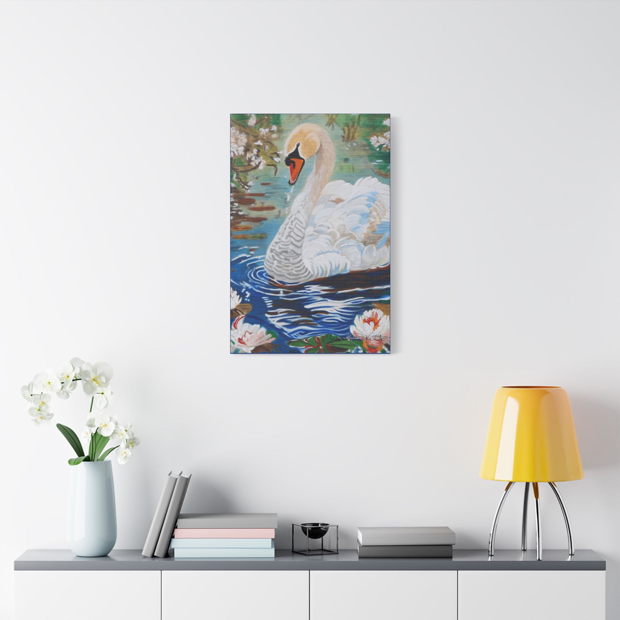 The Swan | Satin Canvas, Stretched