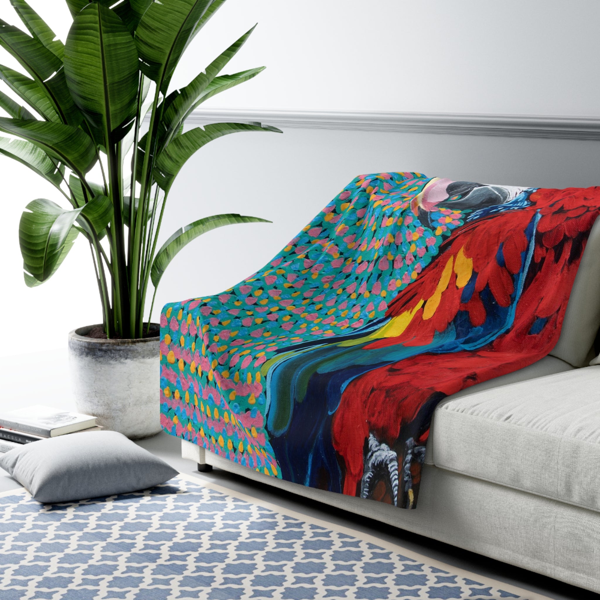 Scarlet Spiral | Sherpa Fleece Blanket