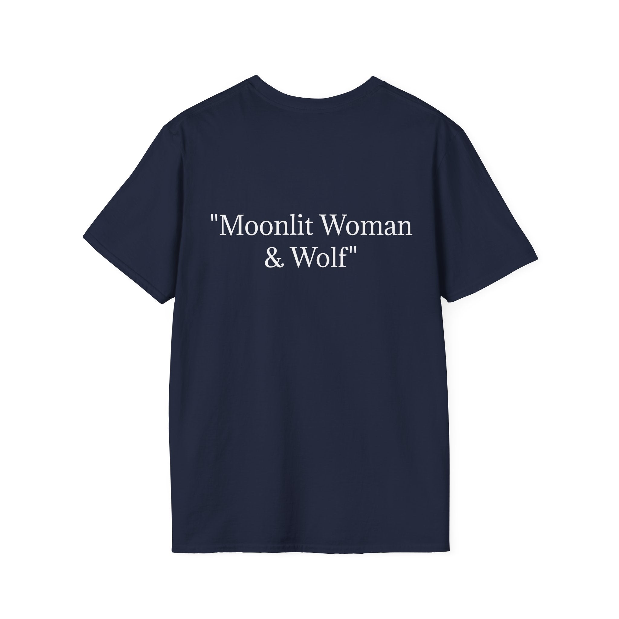 Moonlit Woman & Wolf | Unisex Softstyle T-Shirt