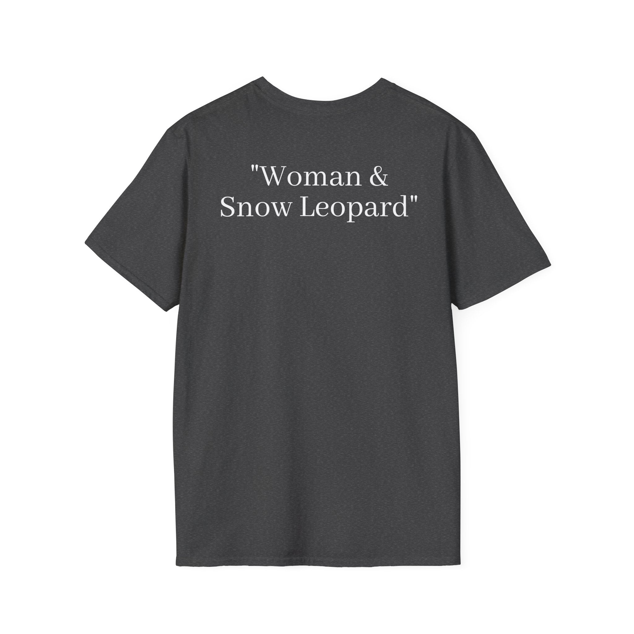 Woman & Snow Leopard | Unisex Softstyle T-Shirt