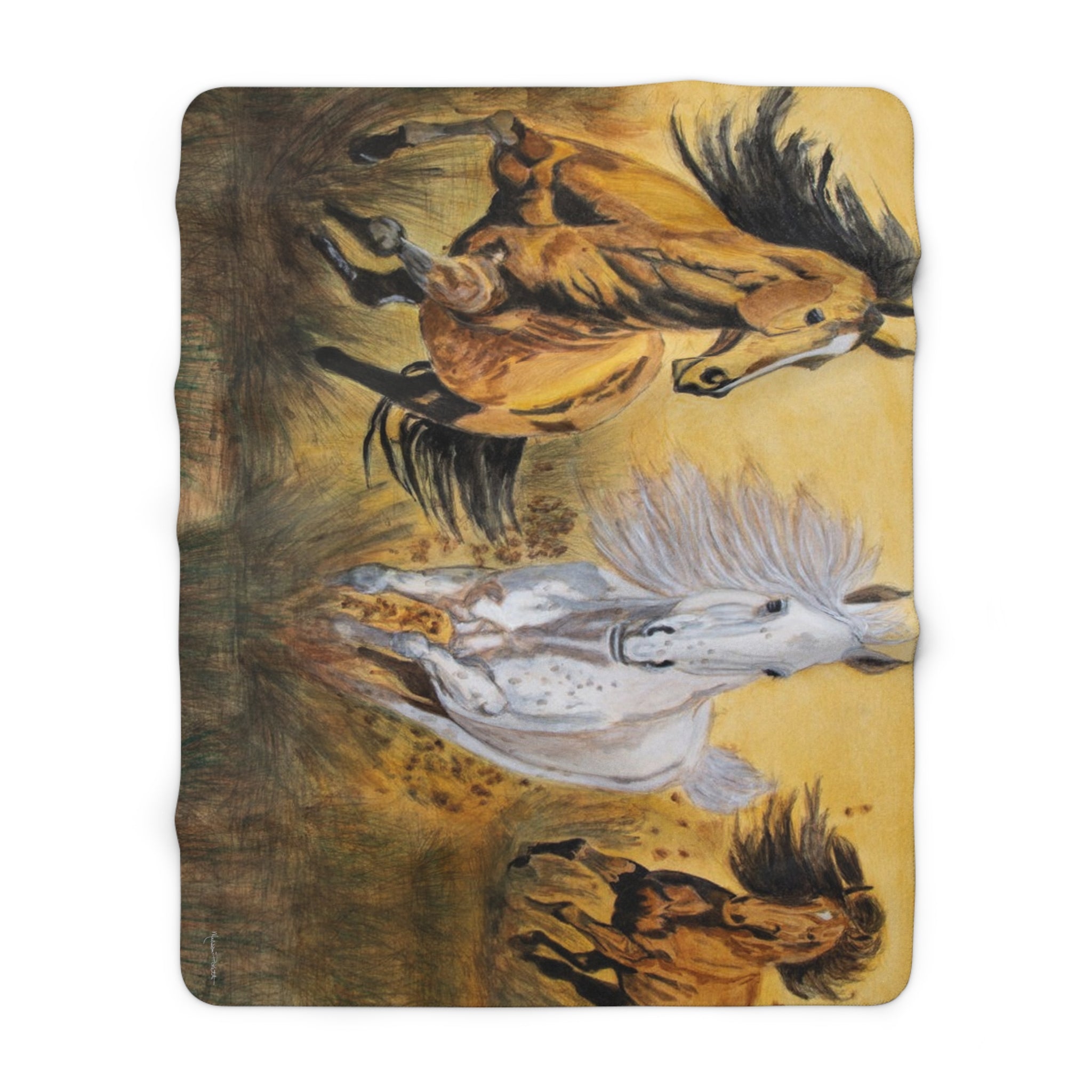 Wild Horses | Sherpa Fleece Blanket