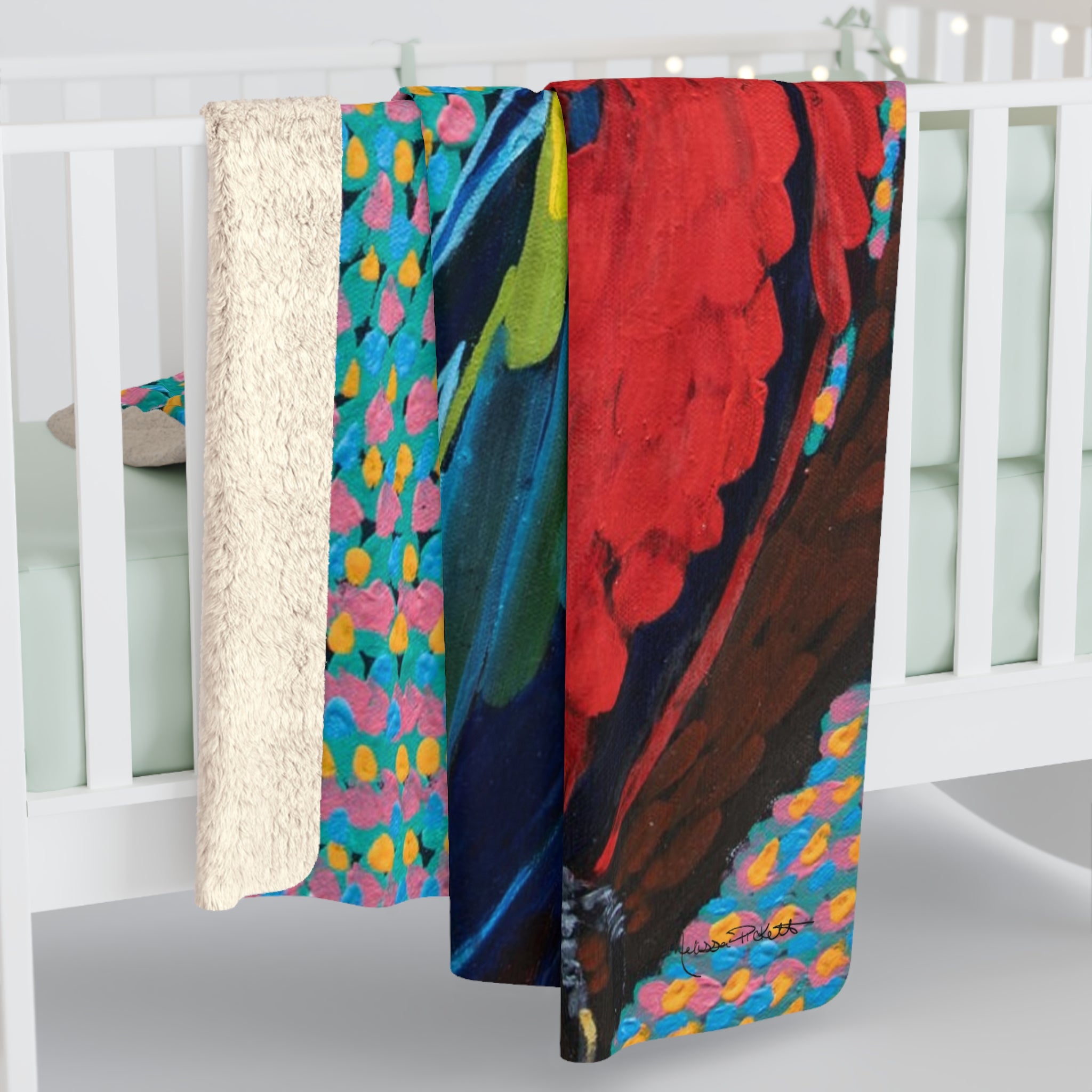 Scarlet Spiral | Sherpa Fleece Blanket