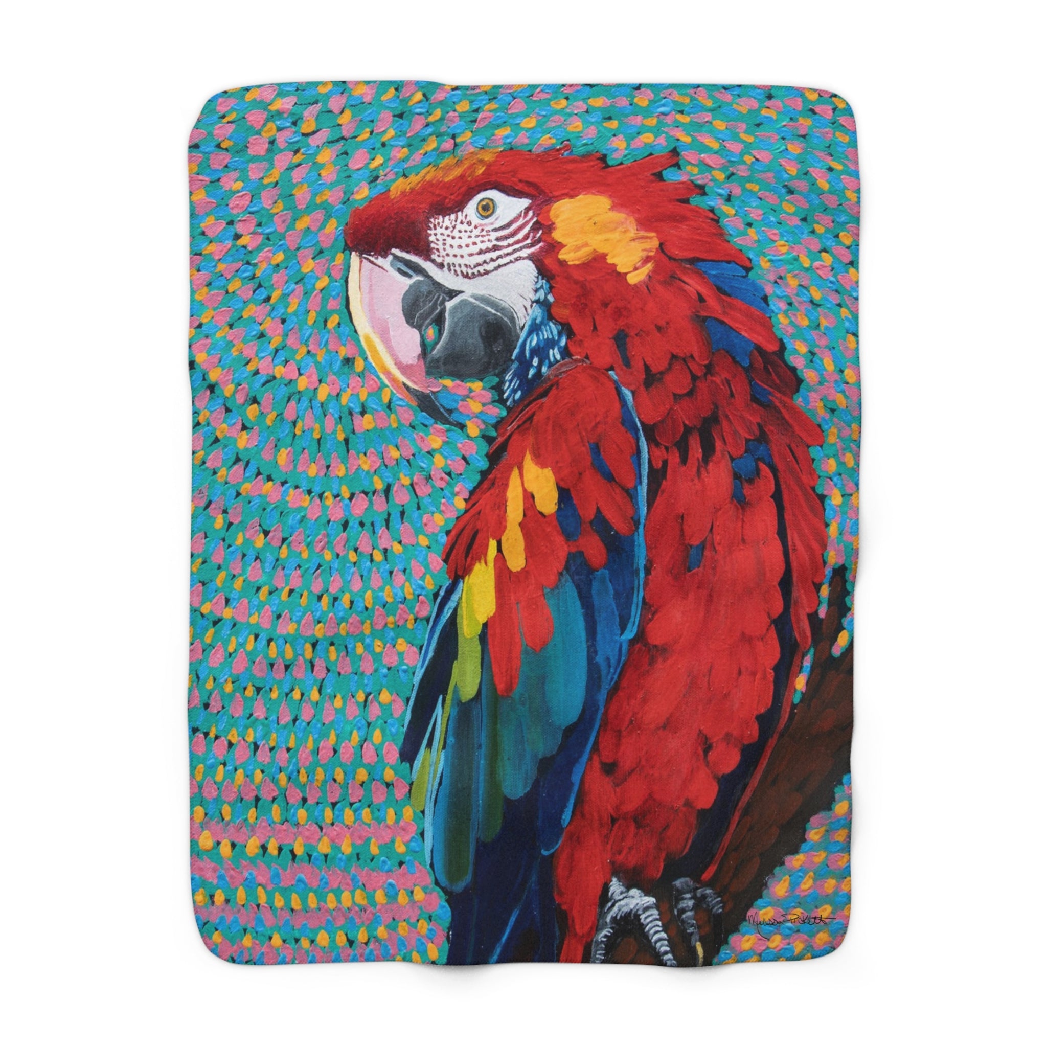 Scarlet Spiral | Sherpa Fleece Blanket