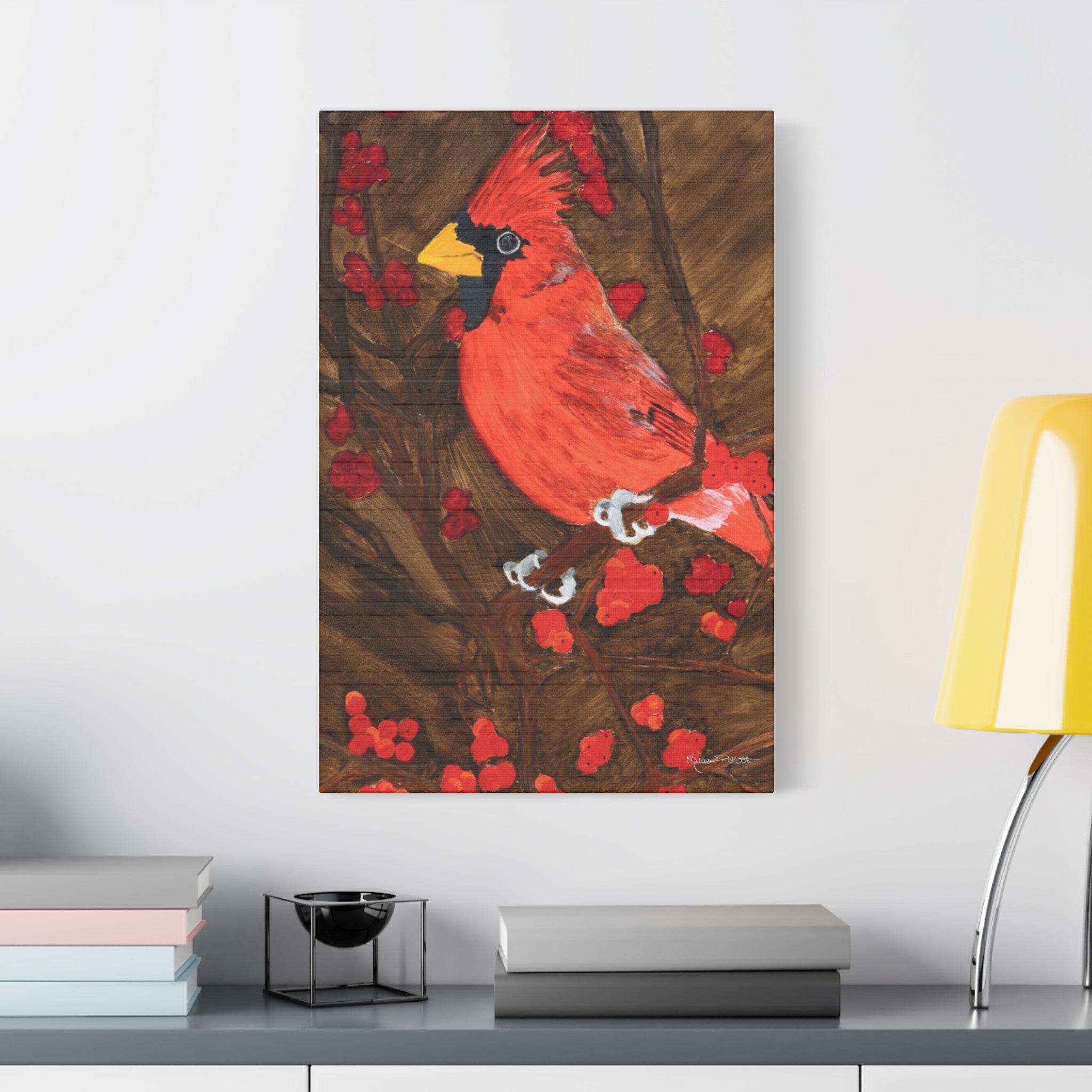 Cardinal | Satin Canvas, Stretched