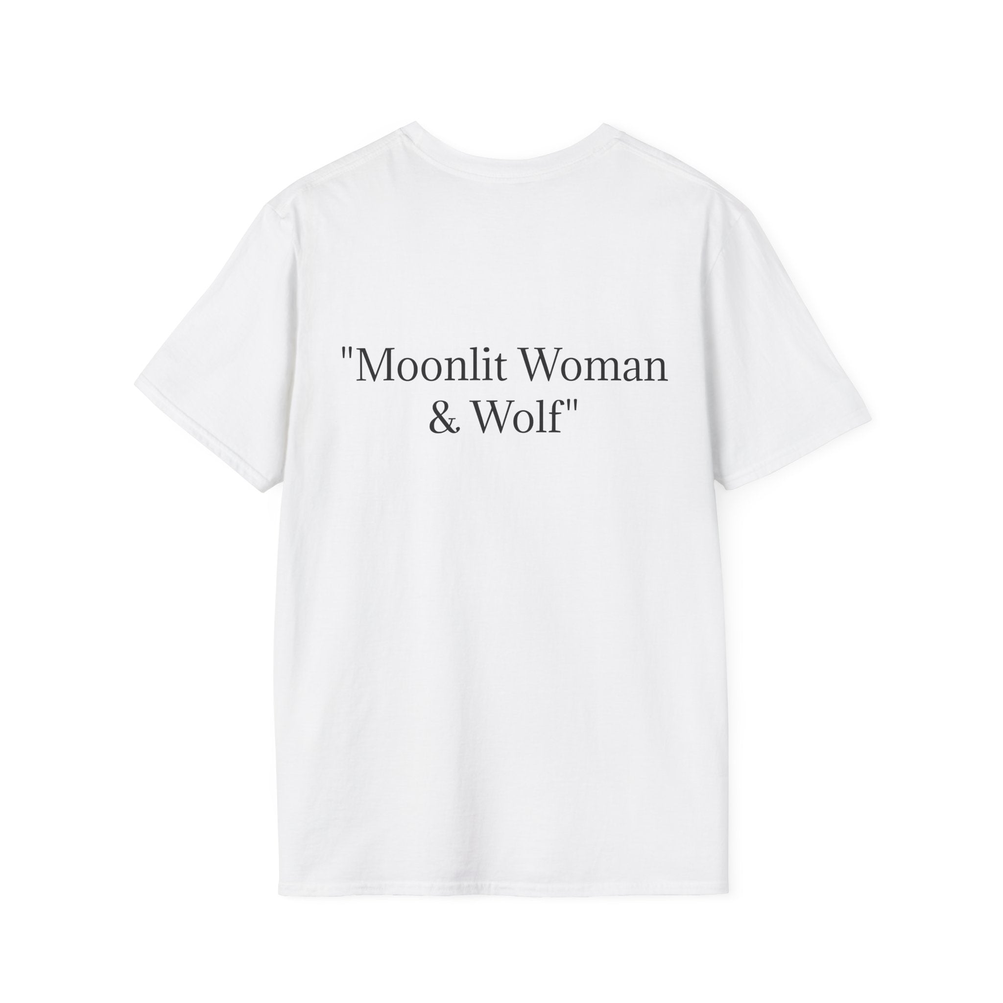 Moonlit Woman & Wolf | Unisex Softstyle T-Shirt