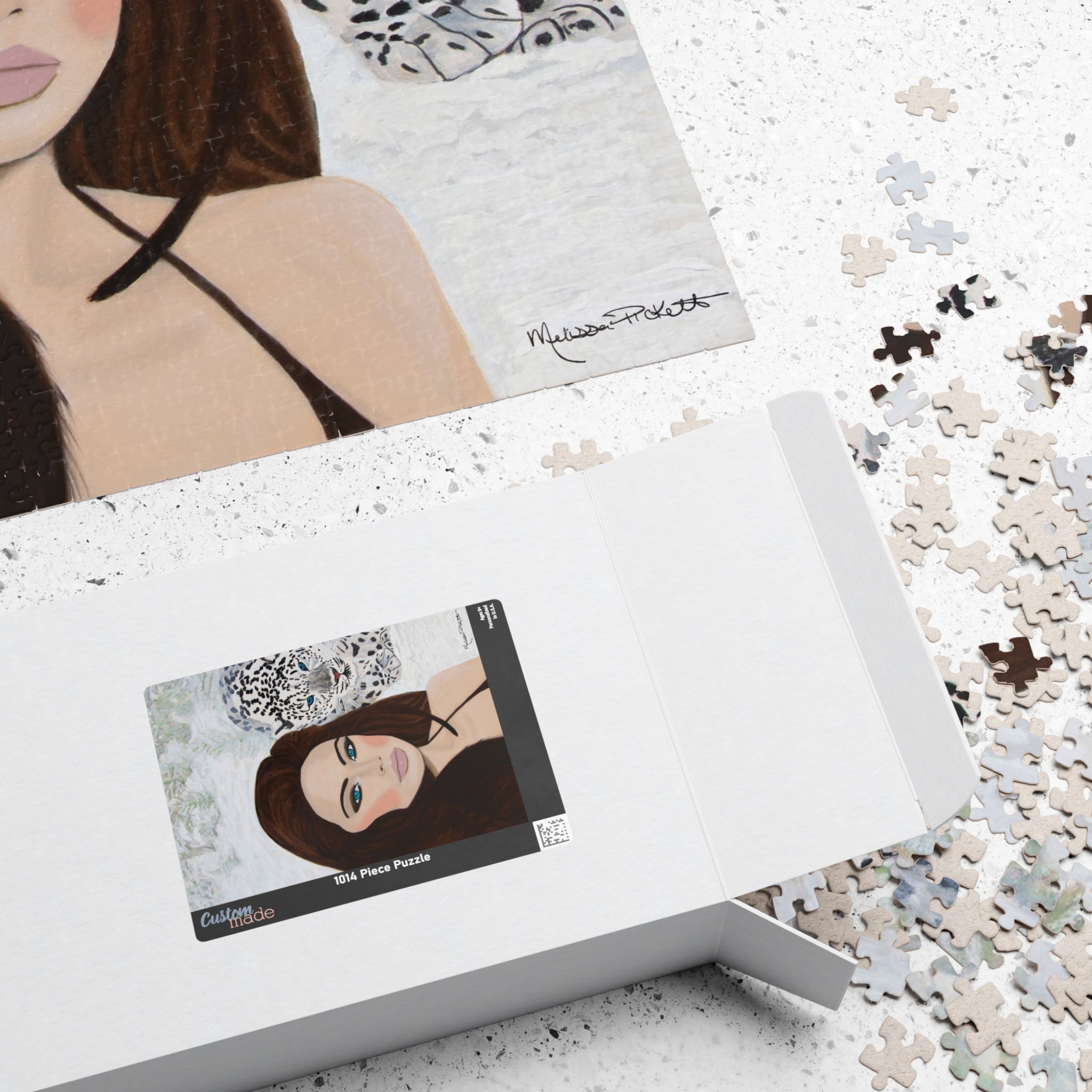 Woman & Snow Leopard | Puzzle (110, 252, 520, 1014-piece)