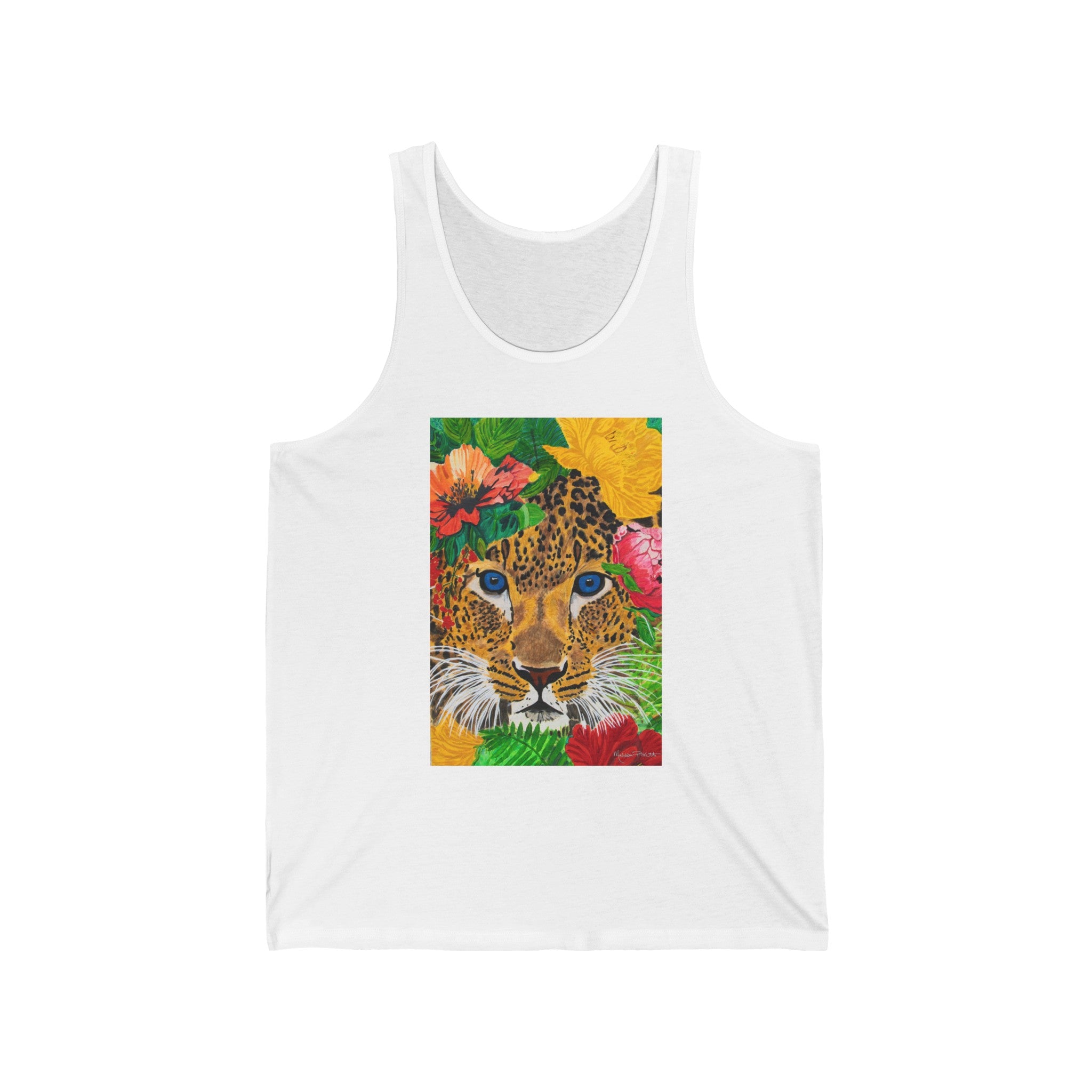 Jaguar & Flowers | Unisex Jersey Tank