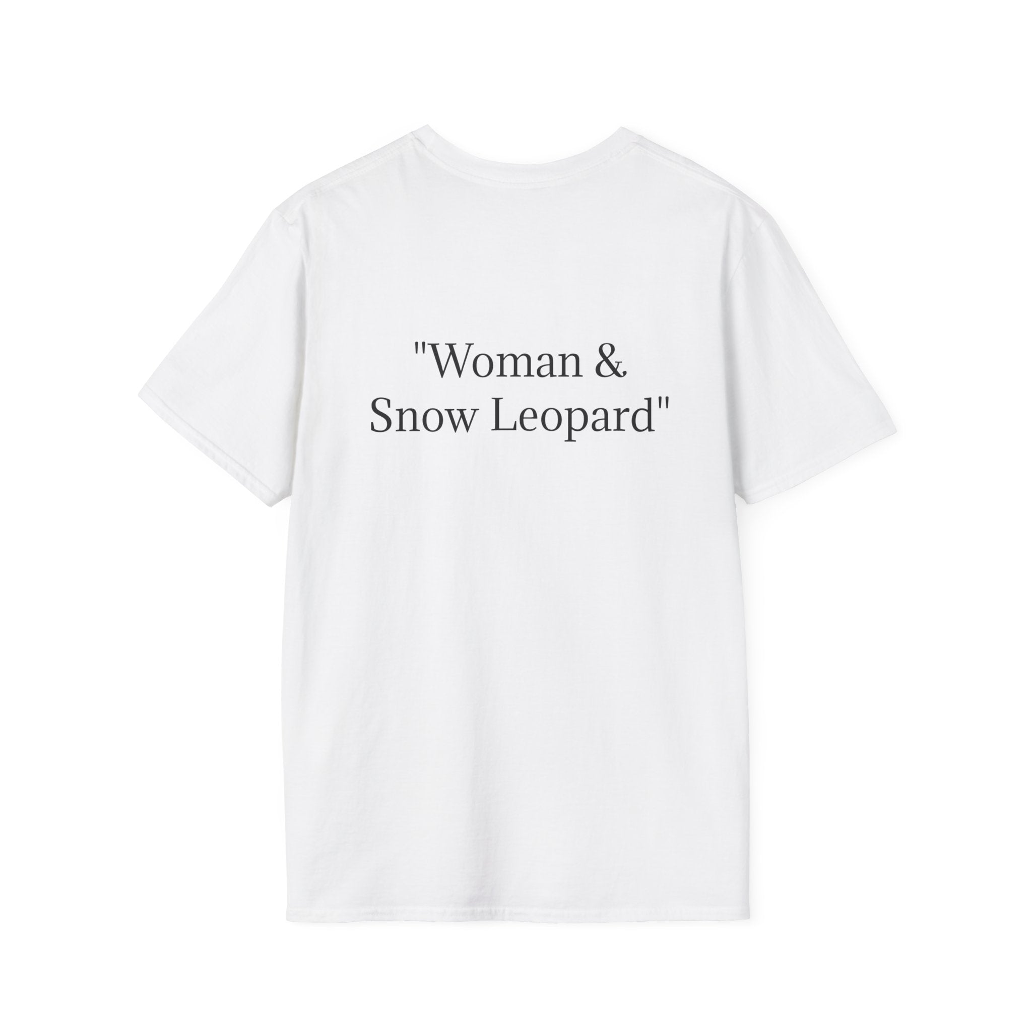 Woman & Snow Leopard | Unisex Softstyle T-Shirt