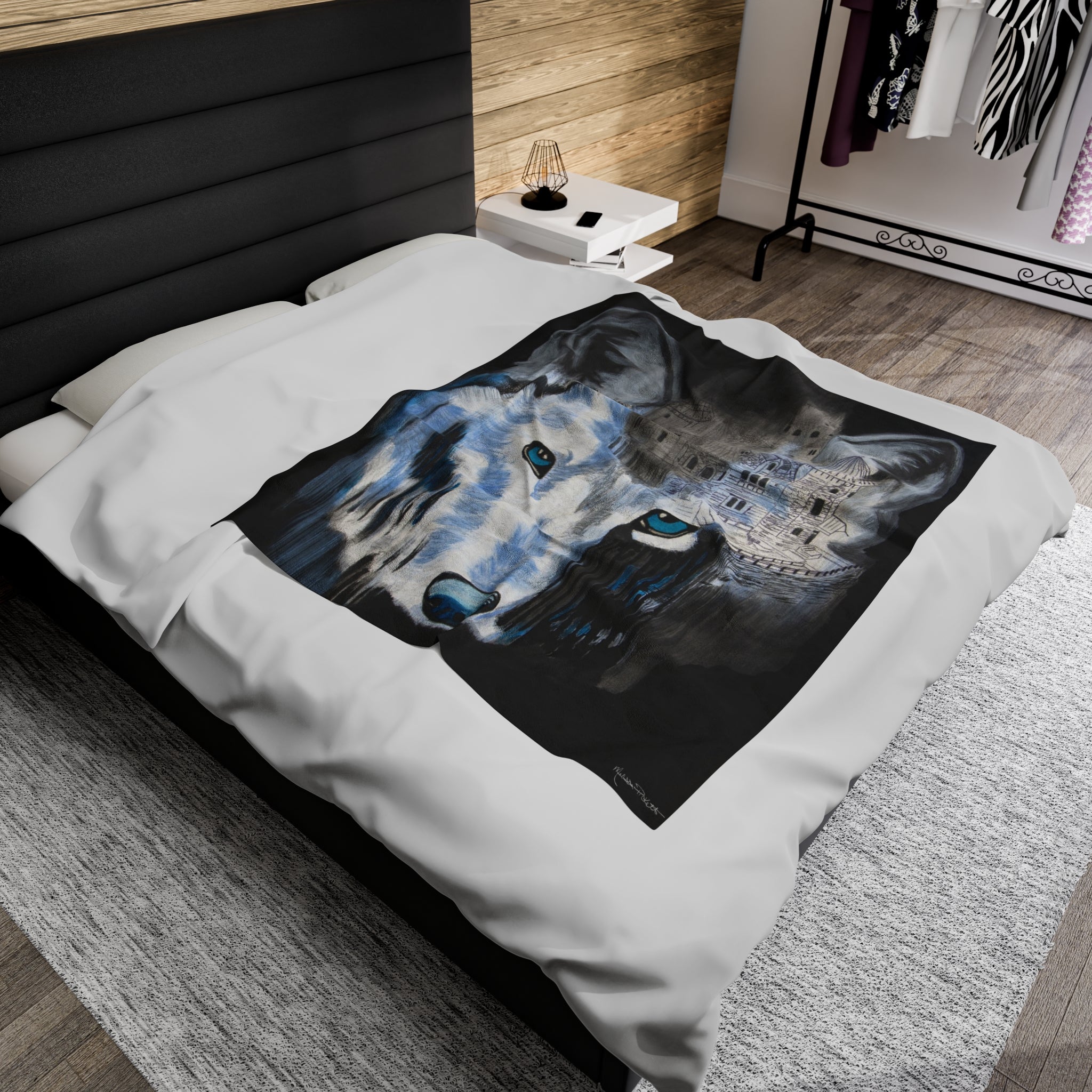 Wolftown | Velveteen Plush Blanket