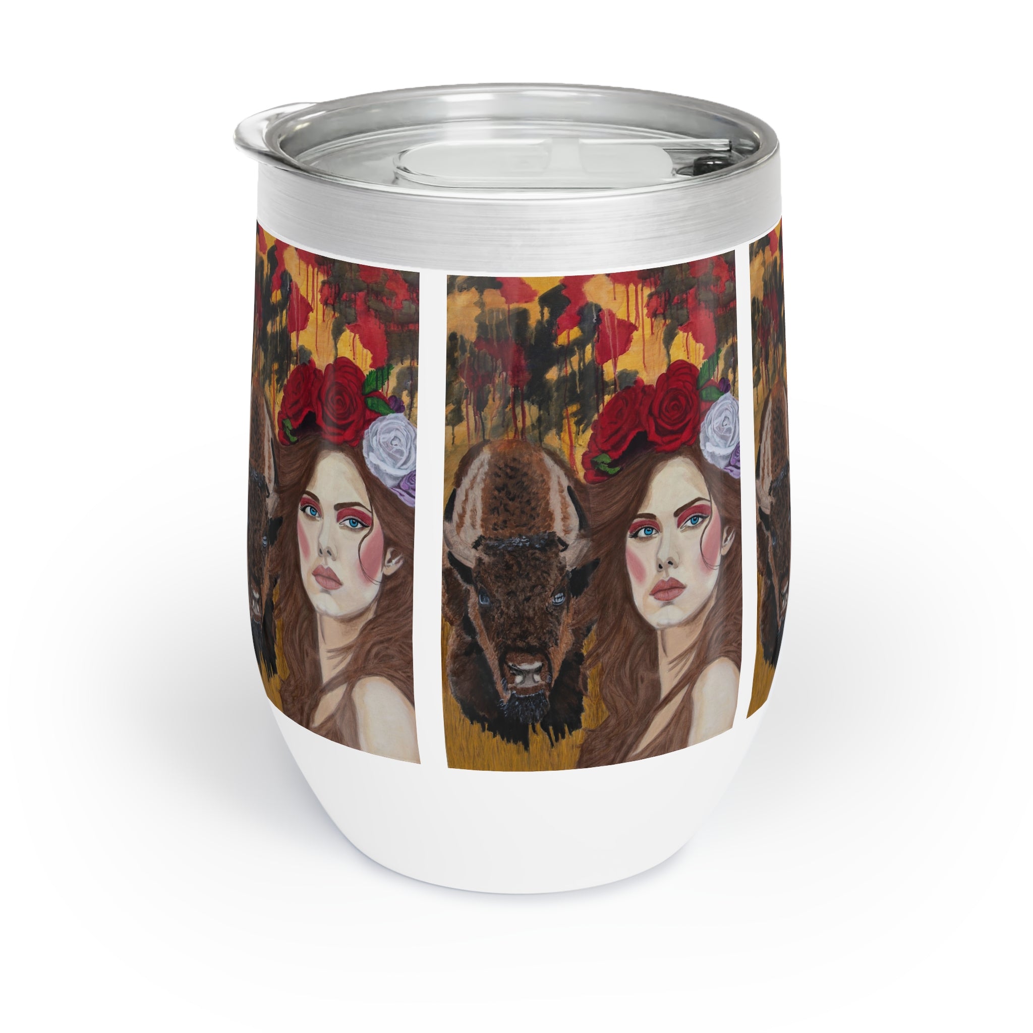 Woman & Bison | Chill Wine Tumbler