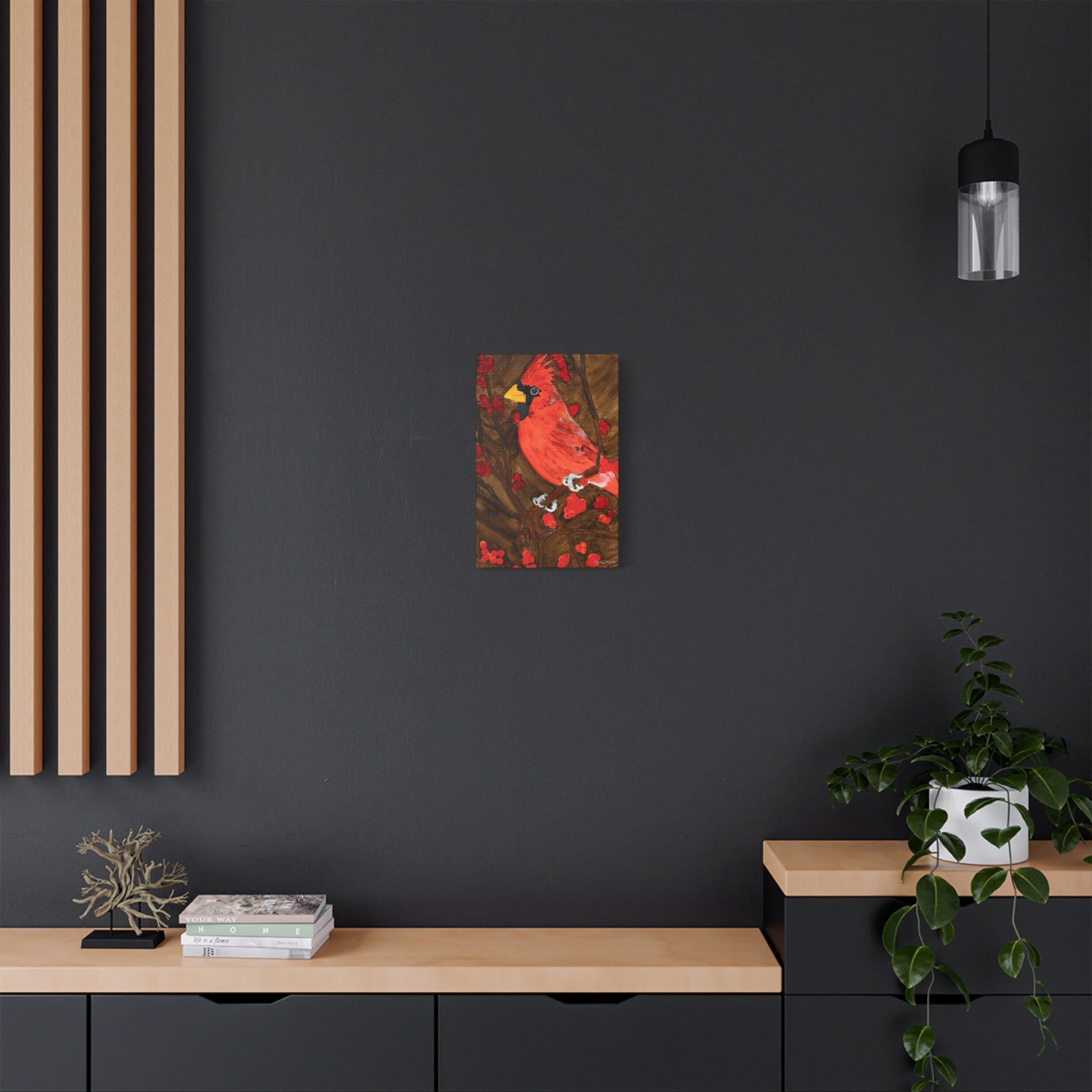 Cardinal | Satin Canvas, Stretched