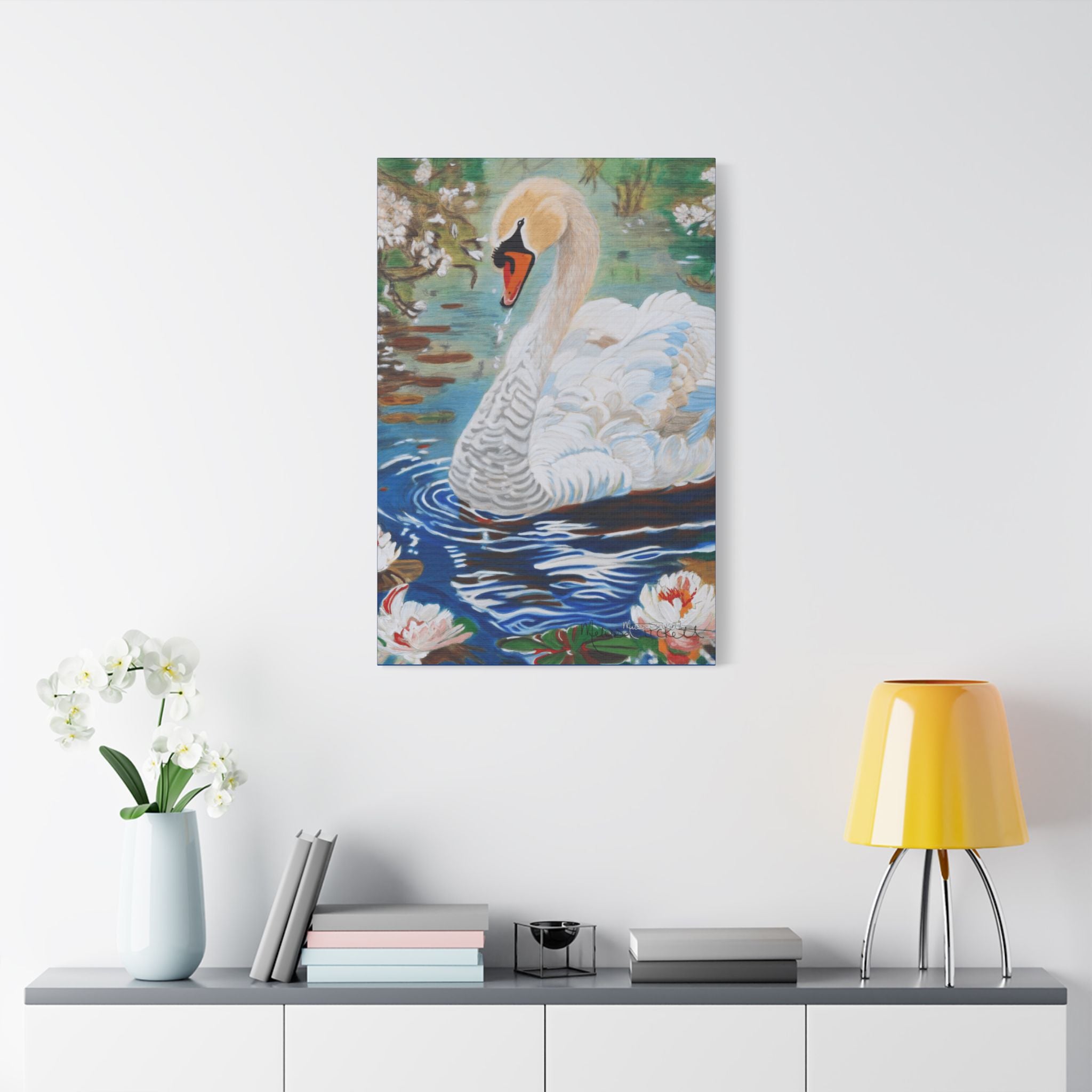The Swan | Satin Canvas, Stretched
