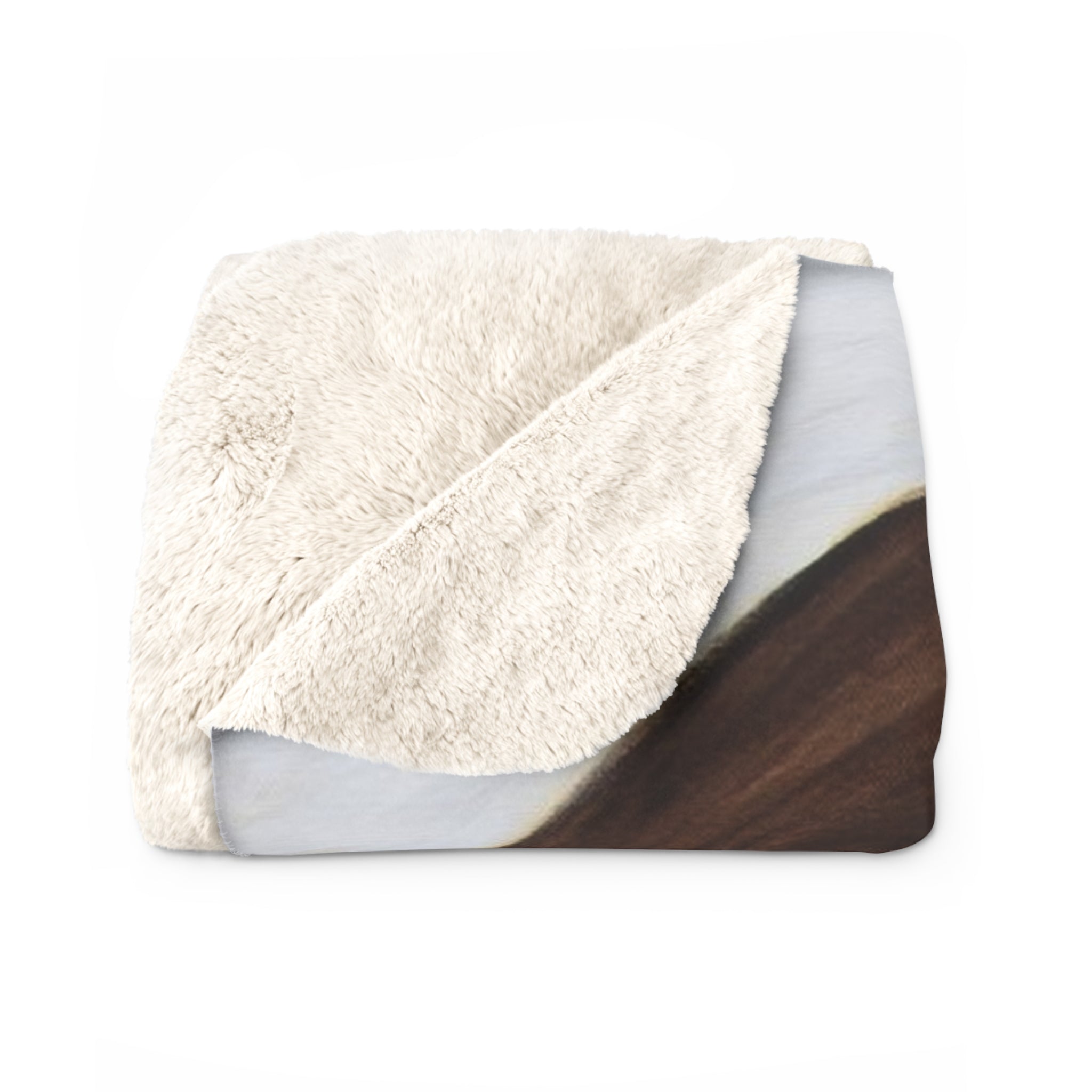 Woman & Snow Leopard | Sherpa Fleece Blanket
