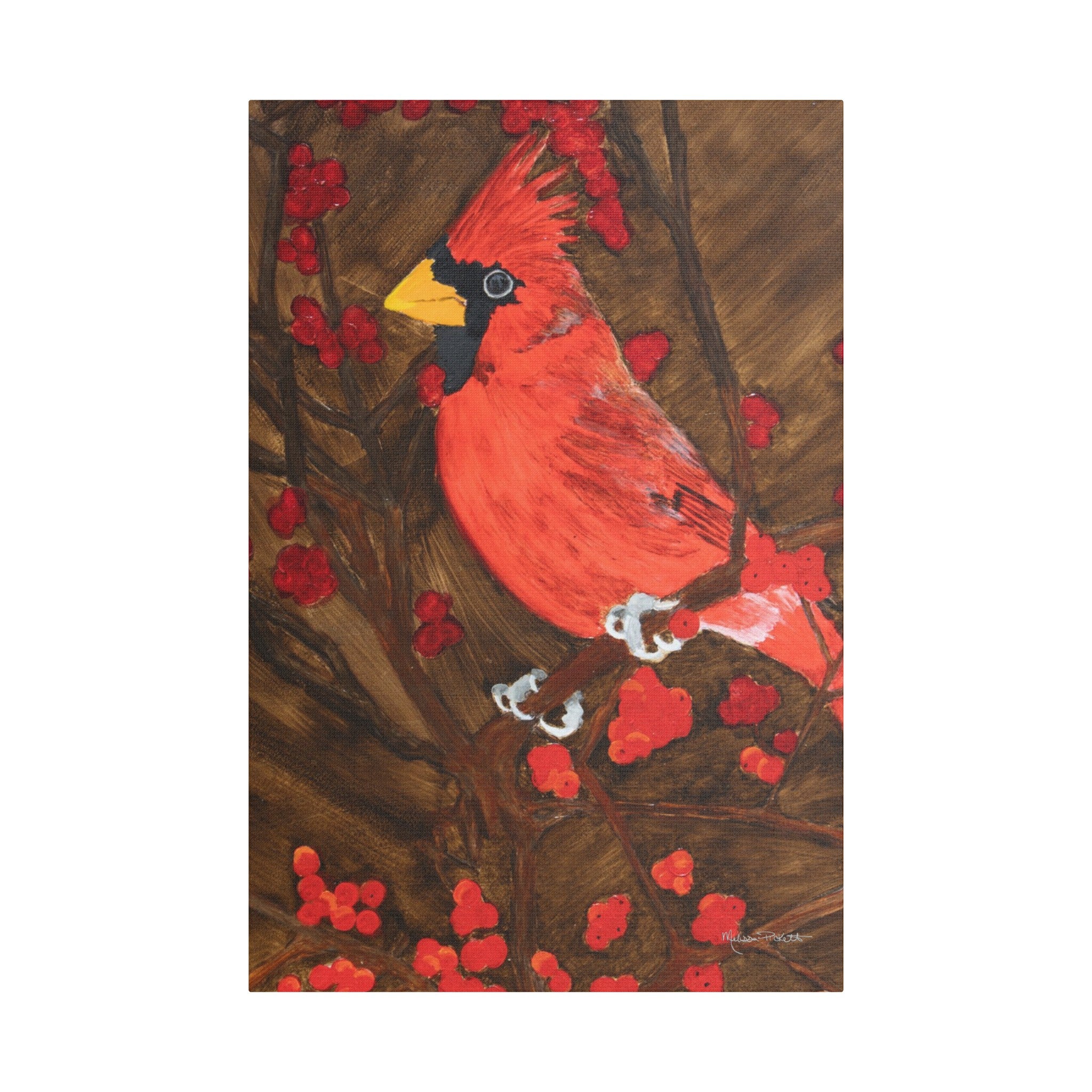 Cardinal | Satin Canvas, Stretched
