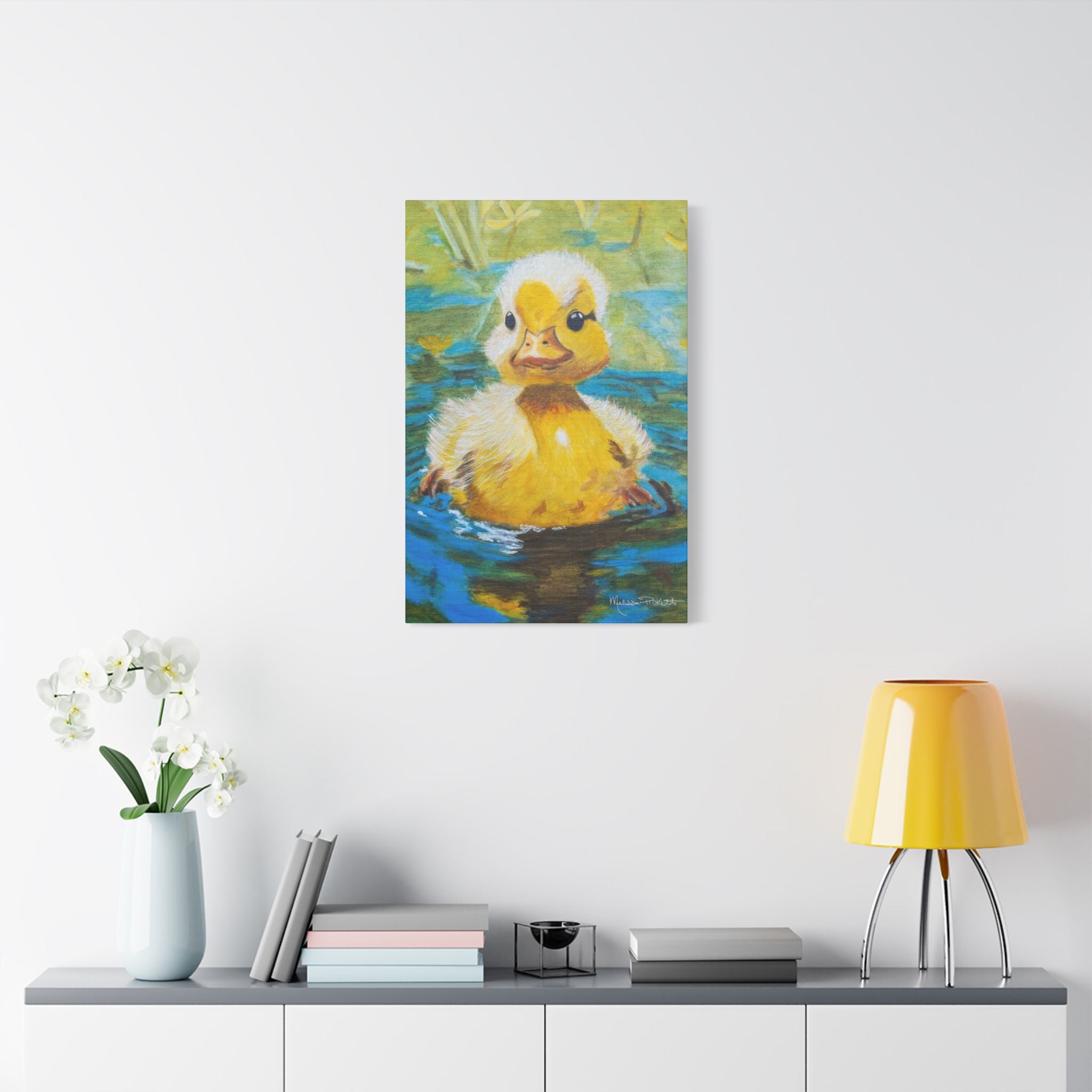 Waddles | Satin Canvas, Stretched