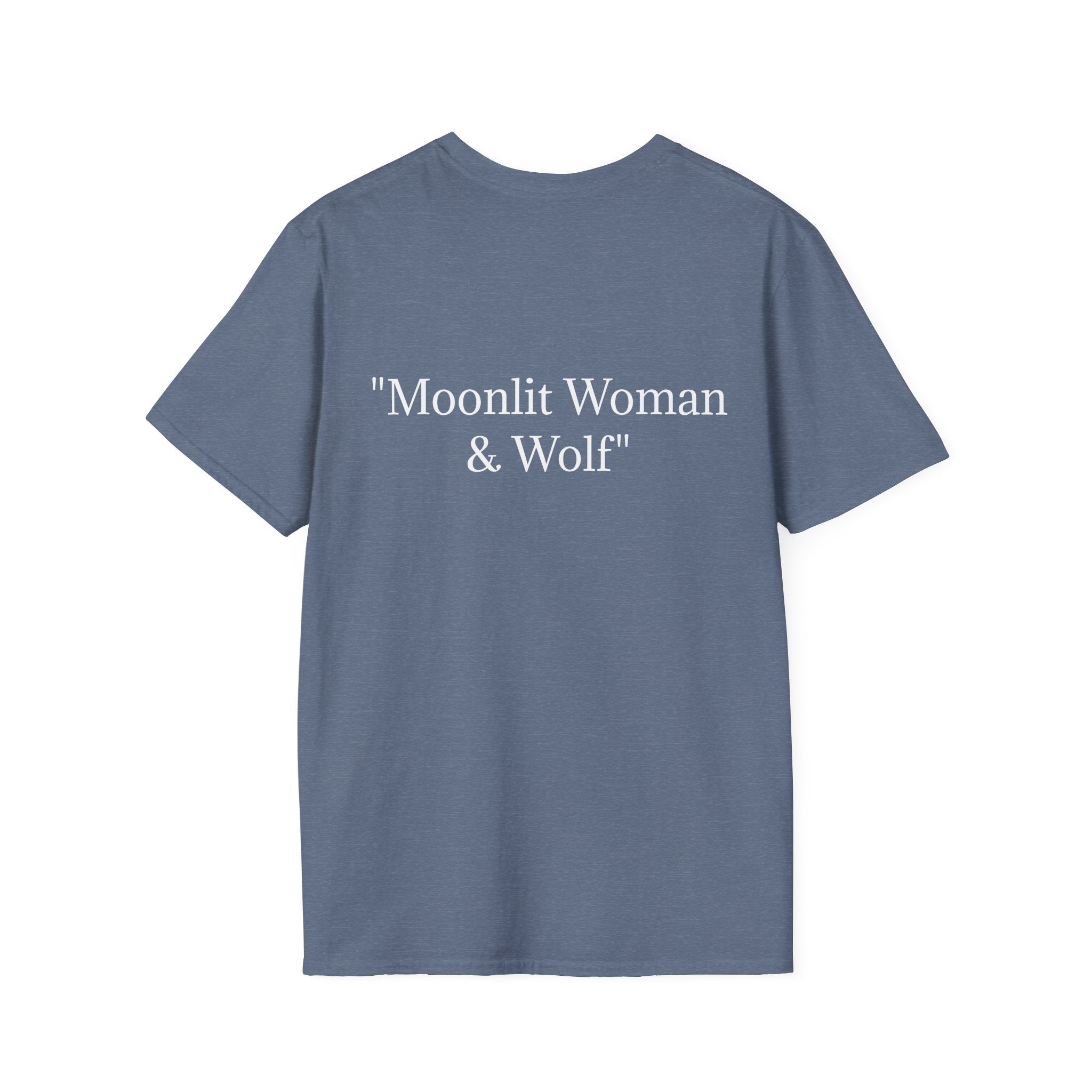 Moonlit Woman & Wolf | Unisex Softstyle T-Shirt
