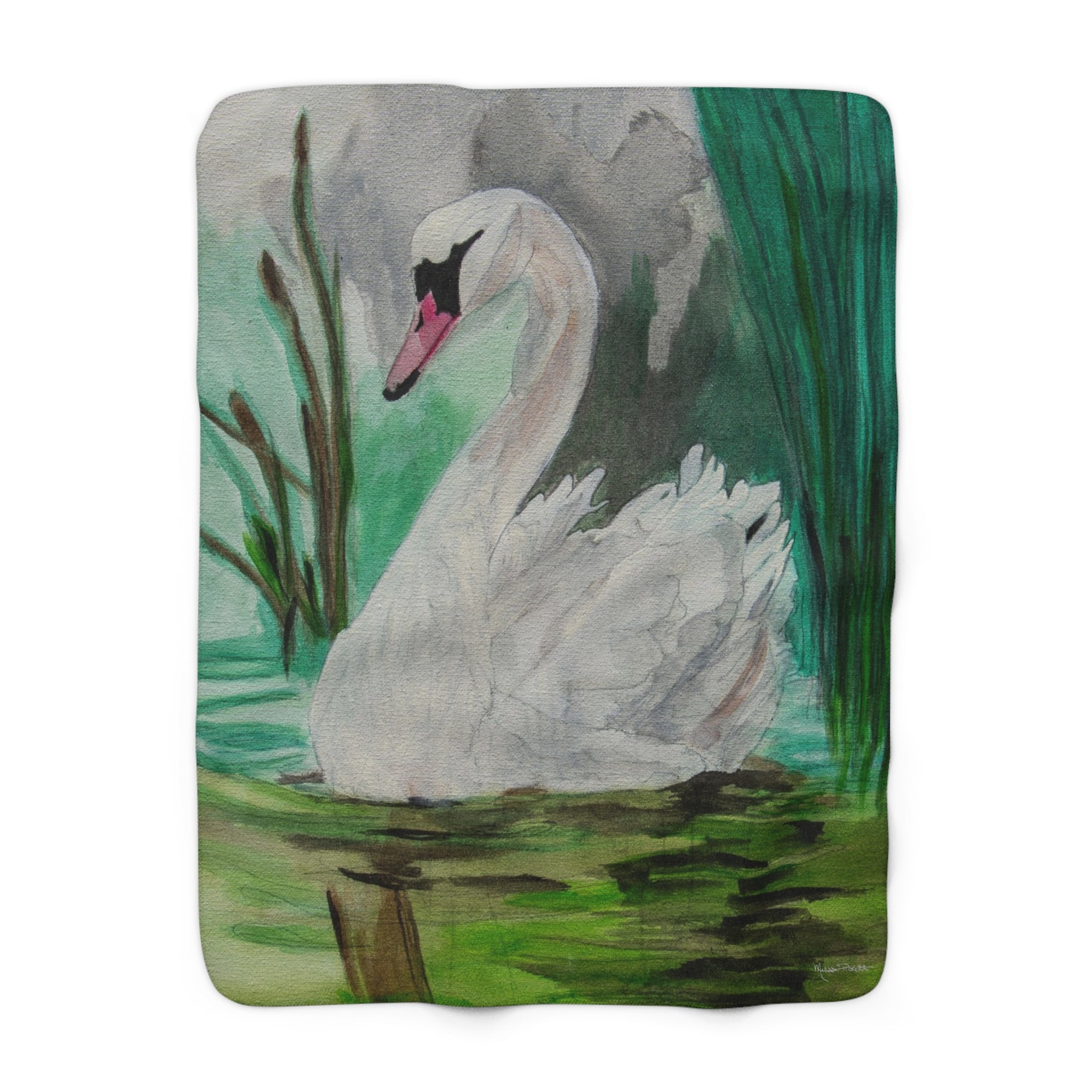 Swan | Sherpa Fleece Blanket