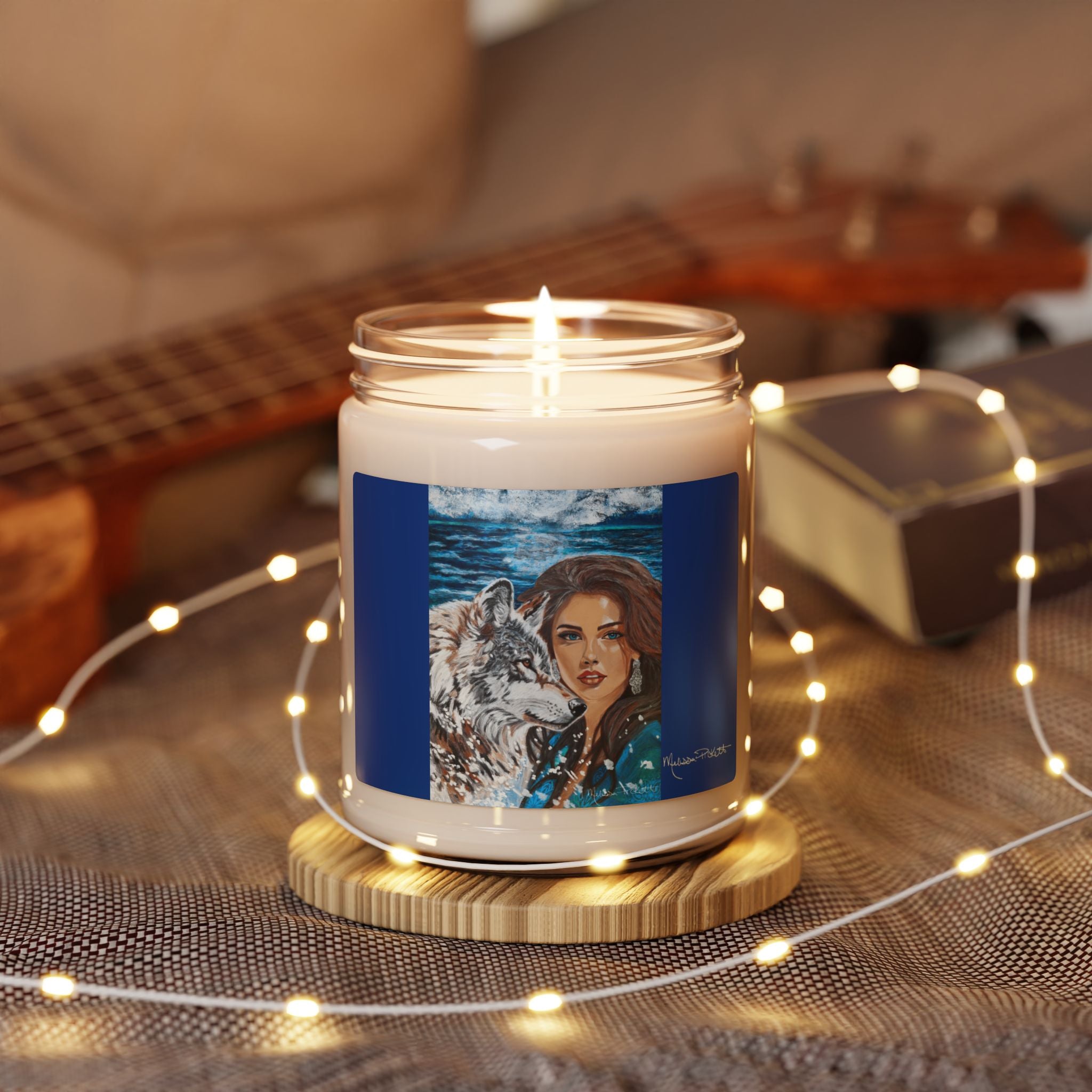 Moonlit Woman & Wolf | Scented Soy Candle, 9oz