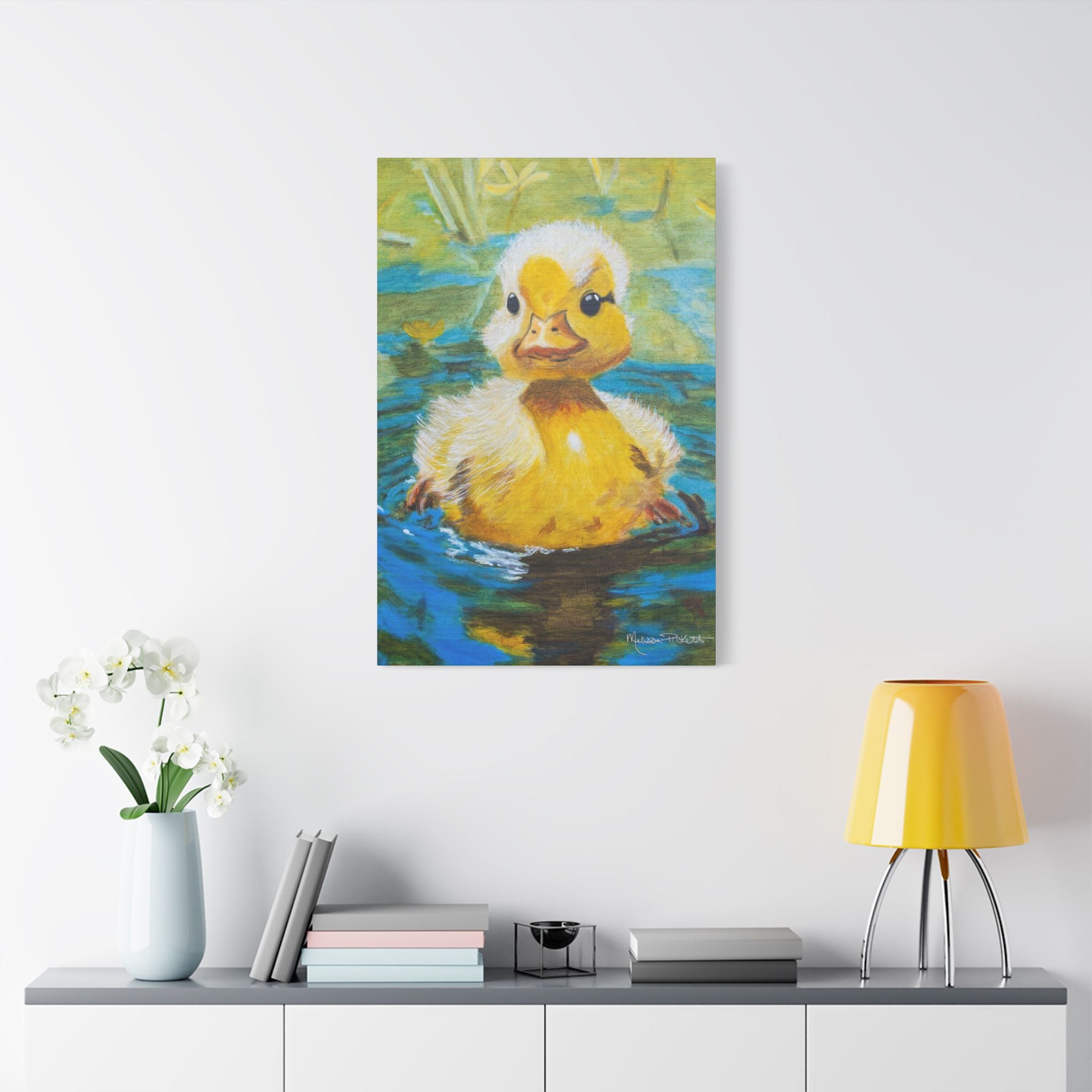 Waddles | Satin Canvas, Stretched
