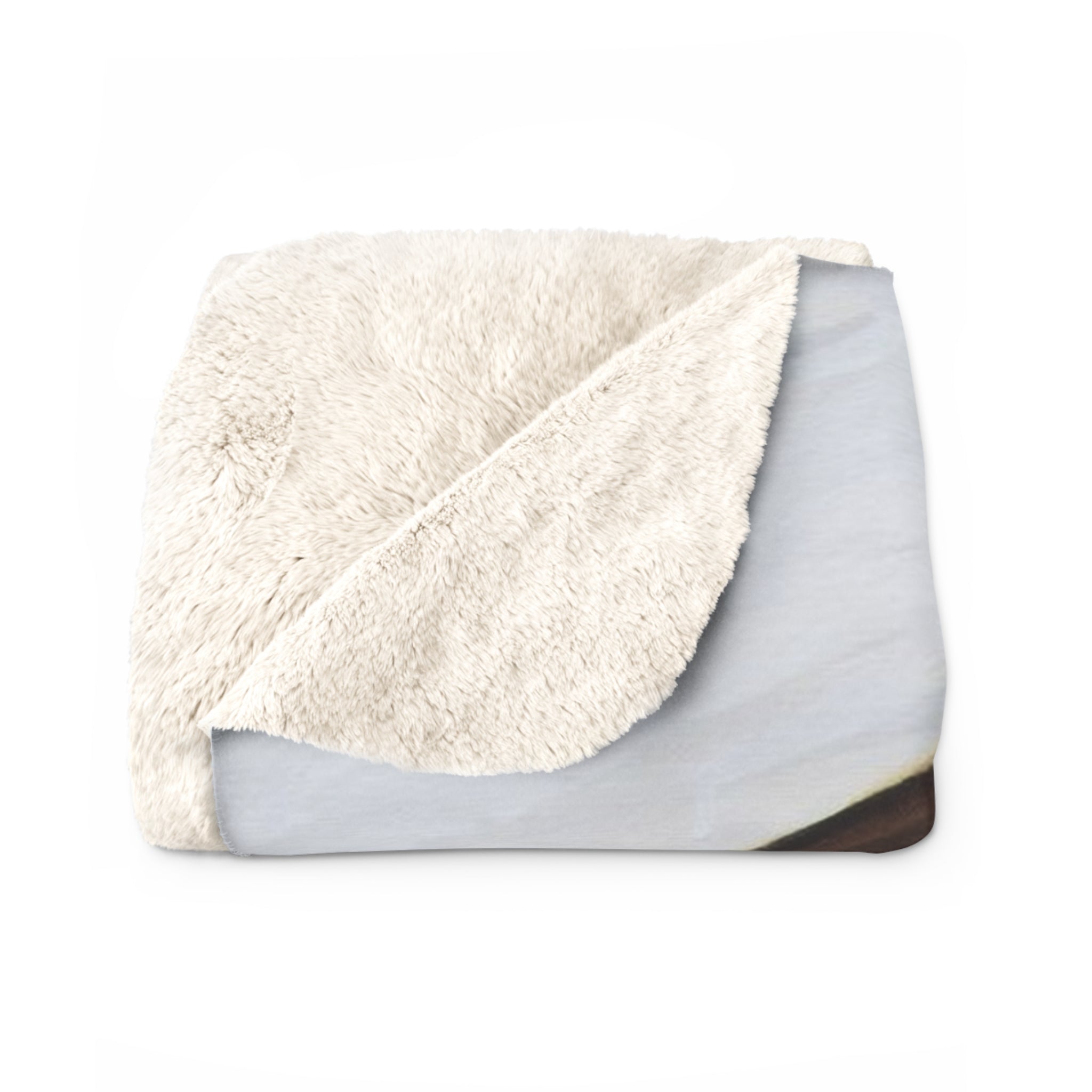 Woman & Snow Leopard | Sherpa Fleece Blanket