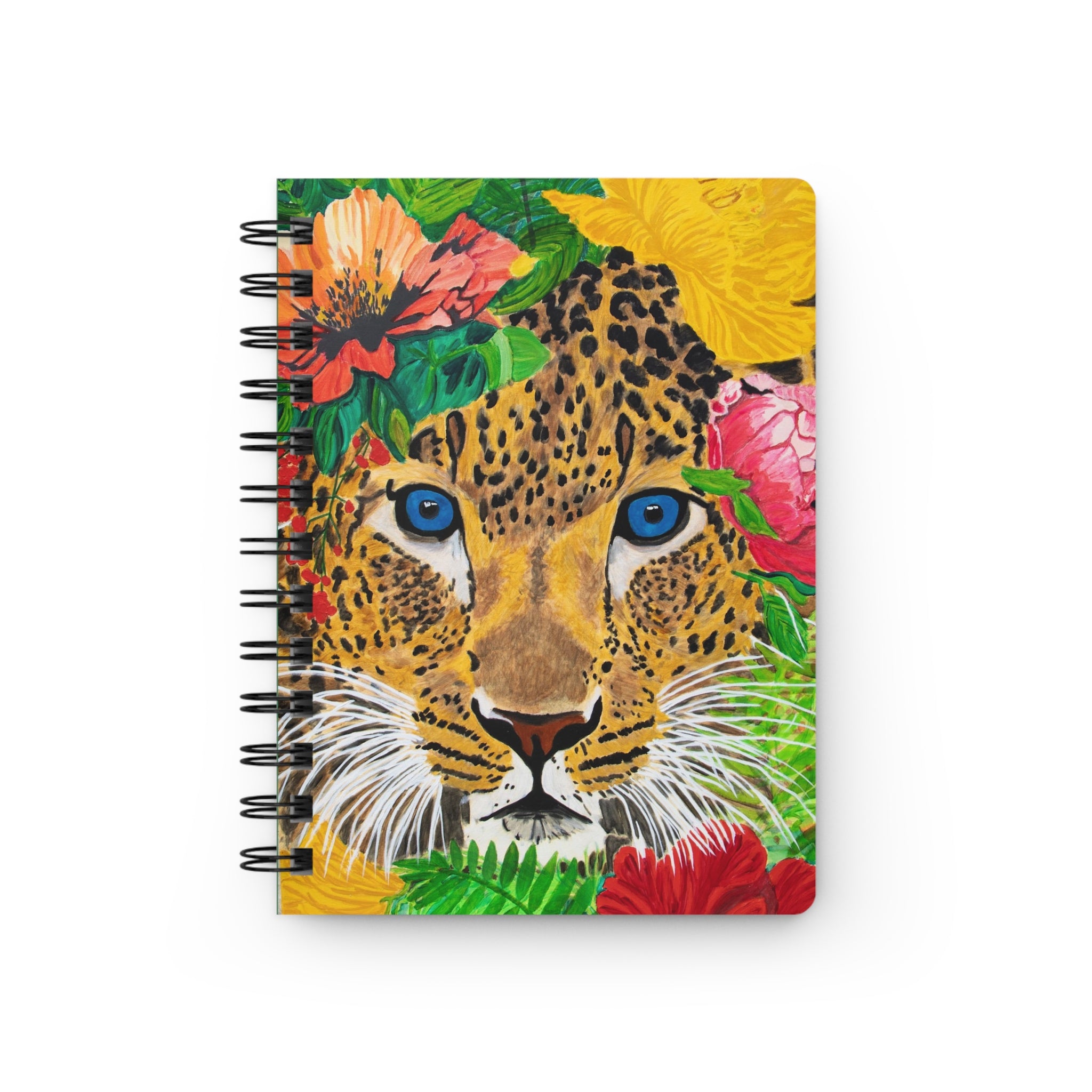 Jaguar & Flowers | Spiral Bound Journal