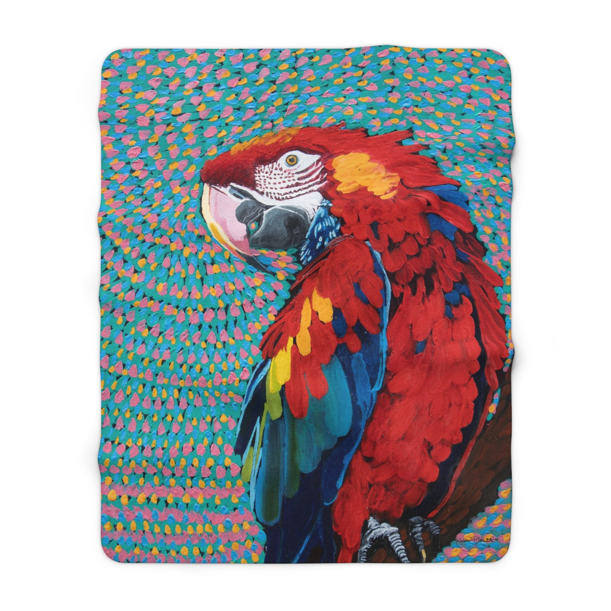 Scarlet Spiral | Sherpa Fleece Blanket
