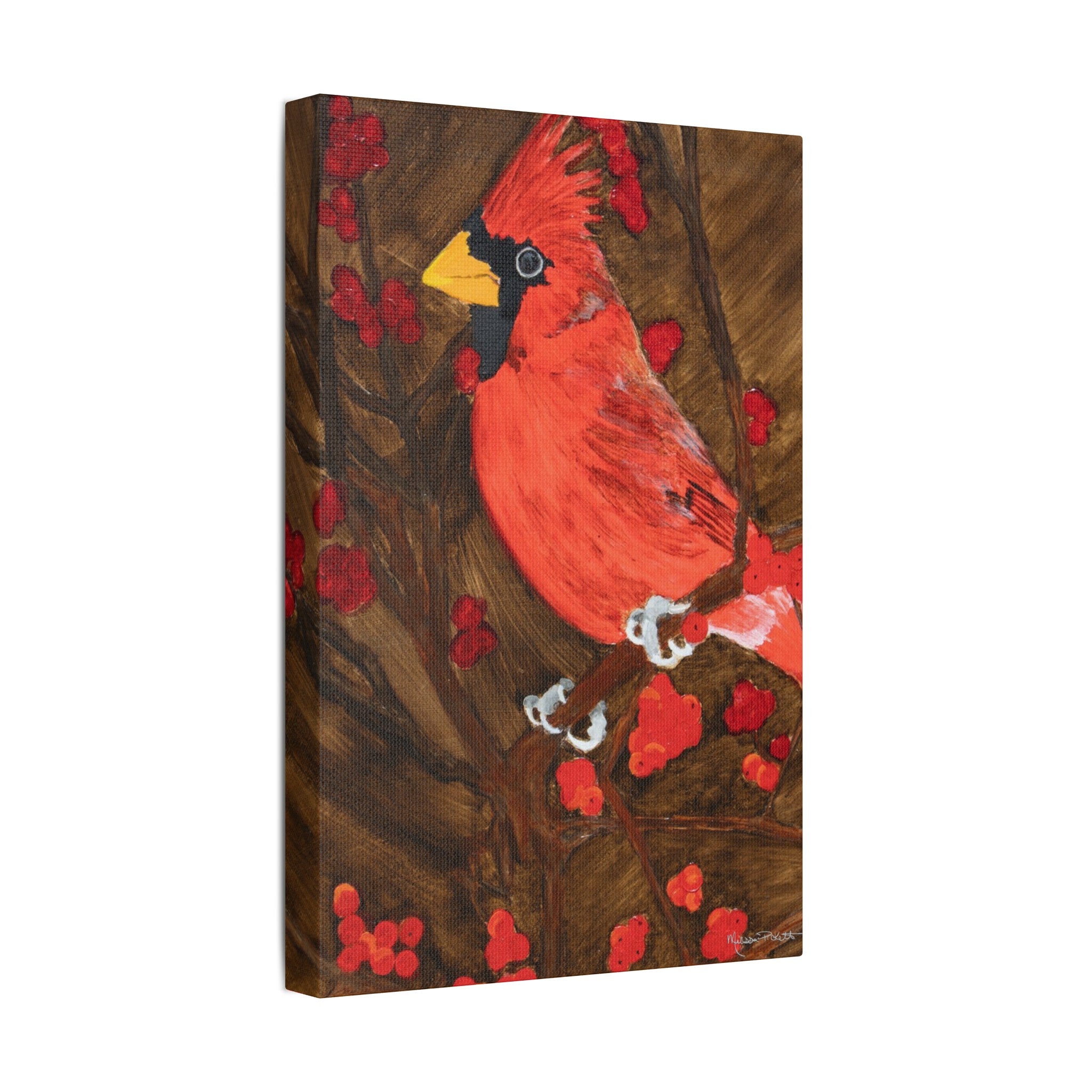 Cardinal | Satin Canvas, Stretched