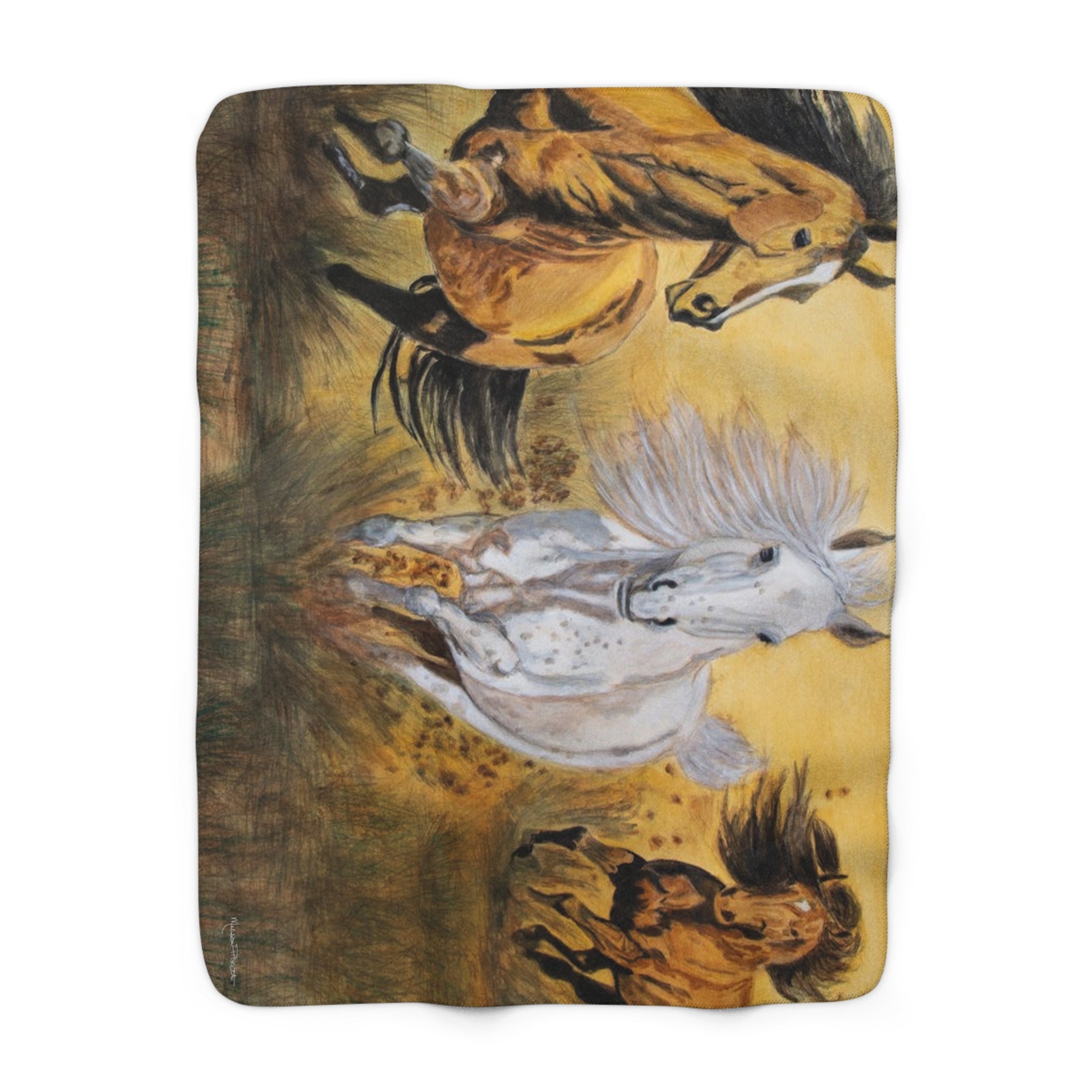 Wild Horses | Sherpa Fleece Blanket