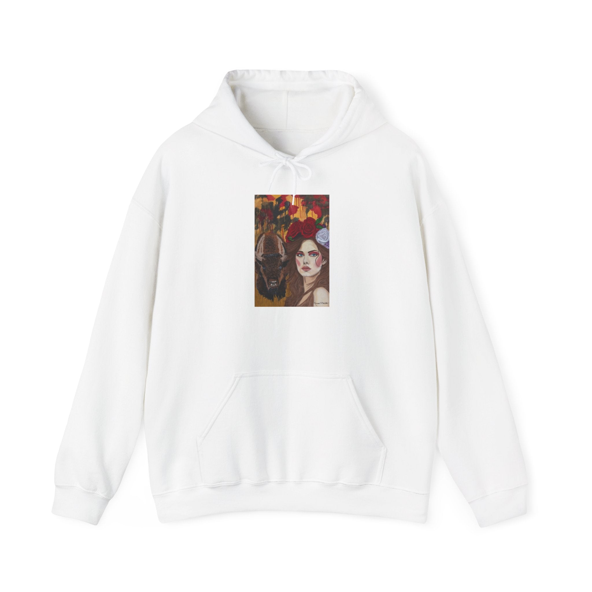 Woman & Bison | Unisex Heavy Blend™ Hooded Sweatshirt