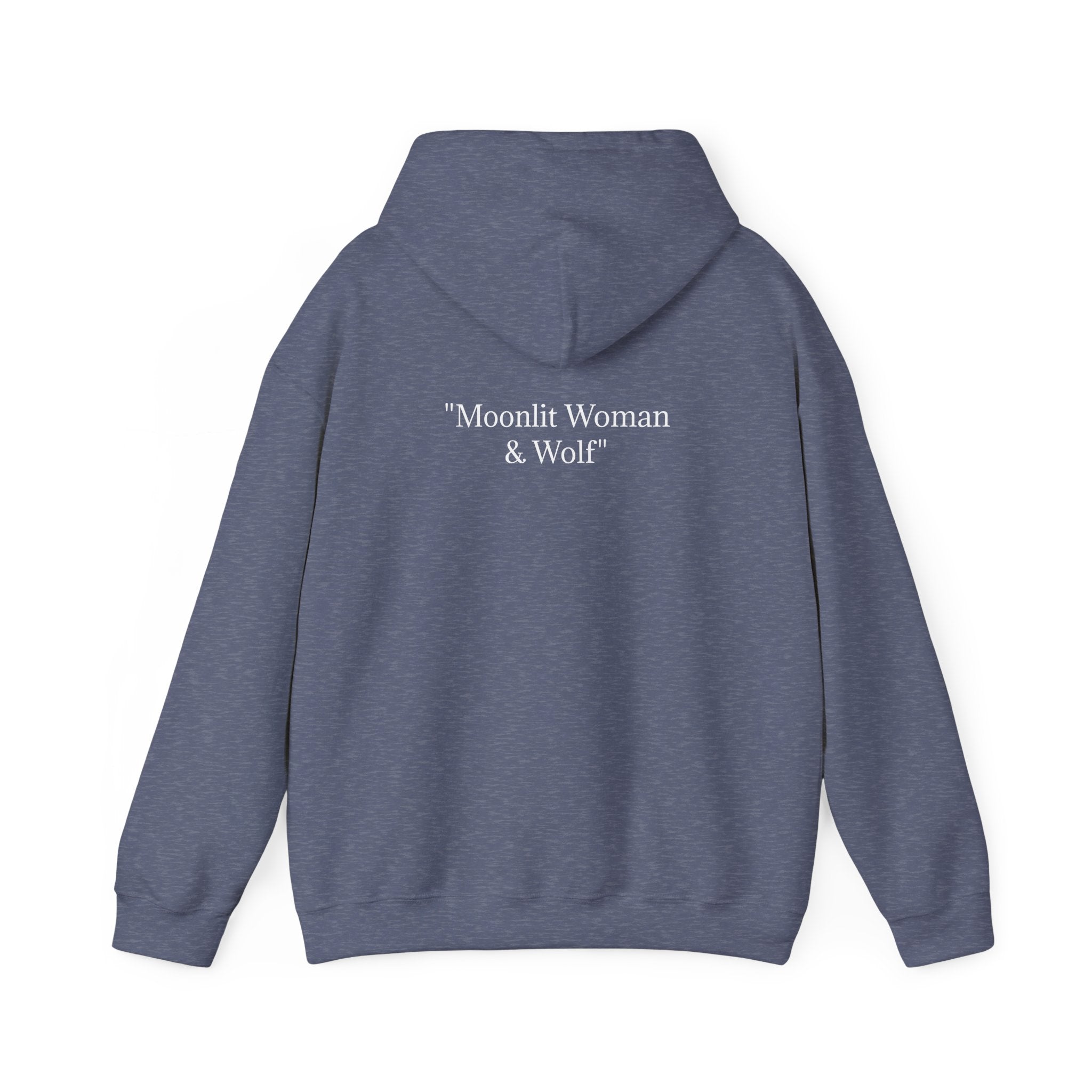 Moonlit Woman & Wolf | Unisex Heavy Blend™ Hooded Sweatshirt
