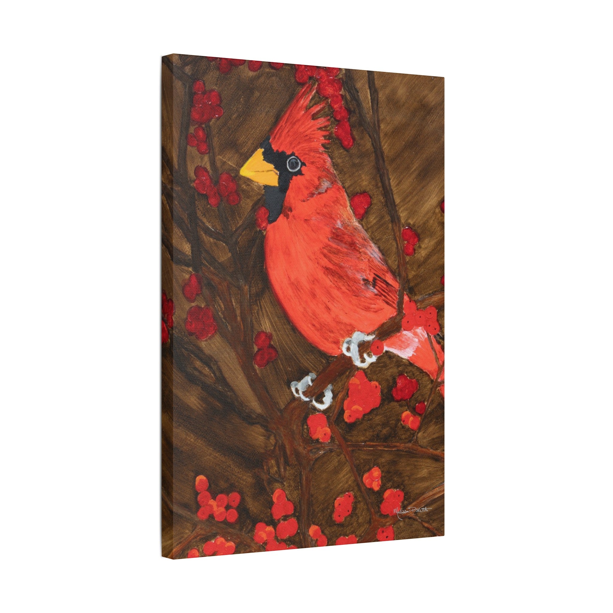 Cardinal | Satin Canvas, Stretched