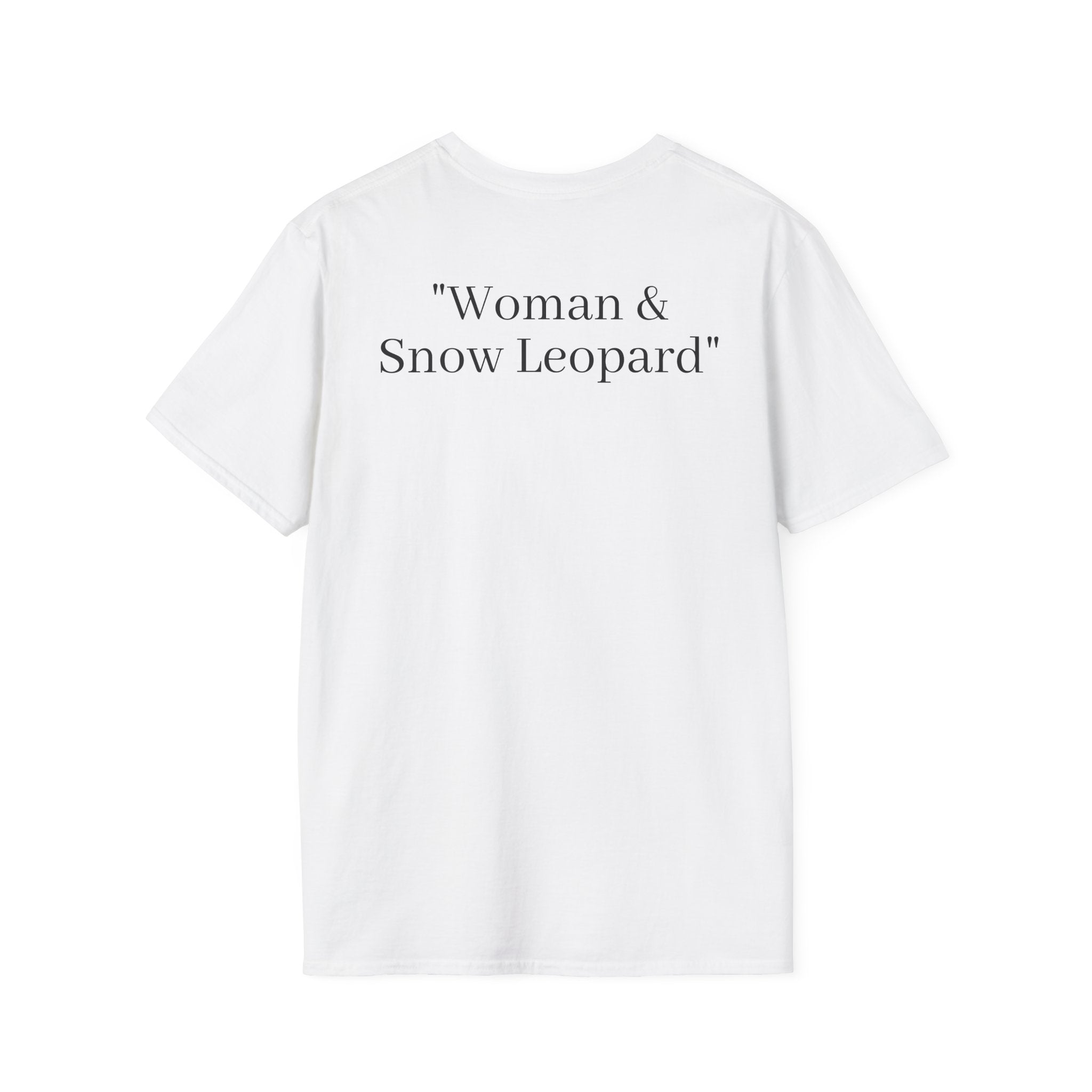 Woman & Snow Leopard | Unisex Softstyle T-Shirt