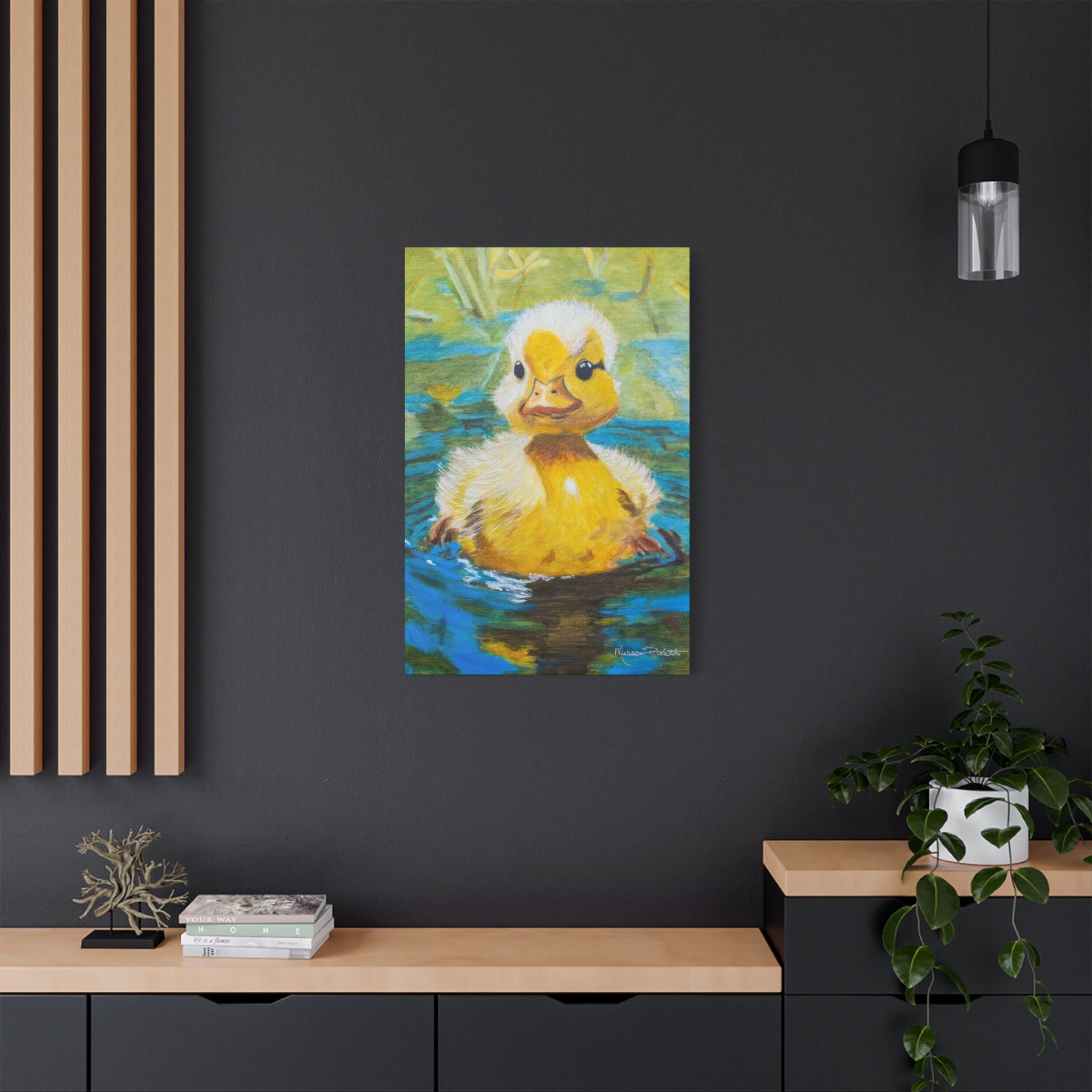 Waddles | Satin Canvas, Stretched