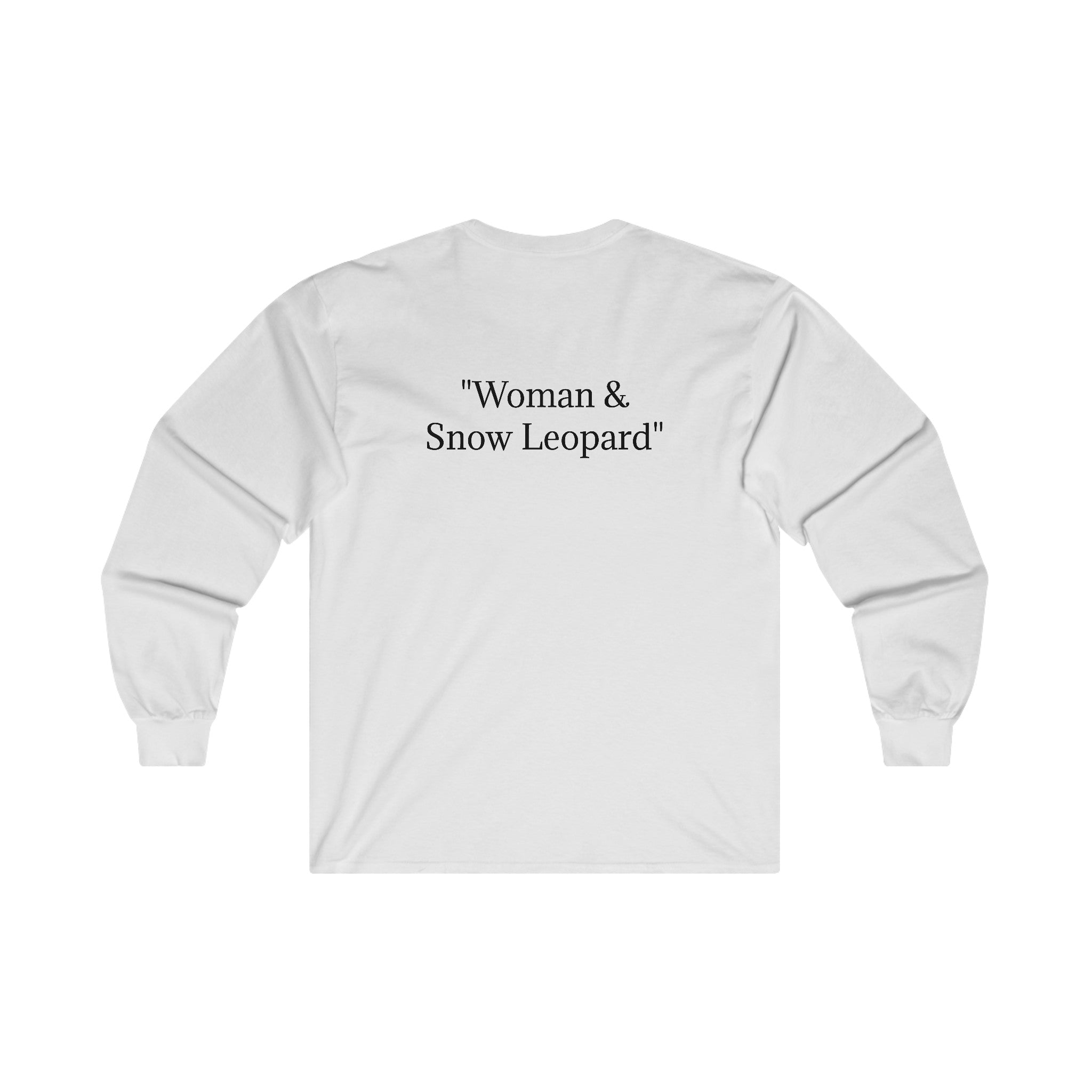 Woman & Snow Leopard | Unisex Ultra Cotton Long Sleeve Tee
