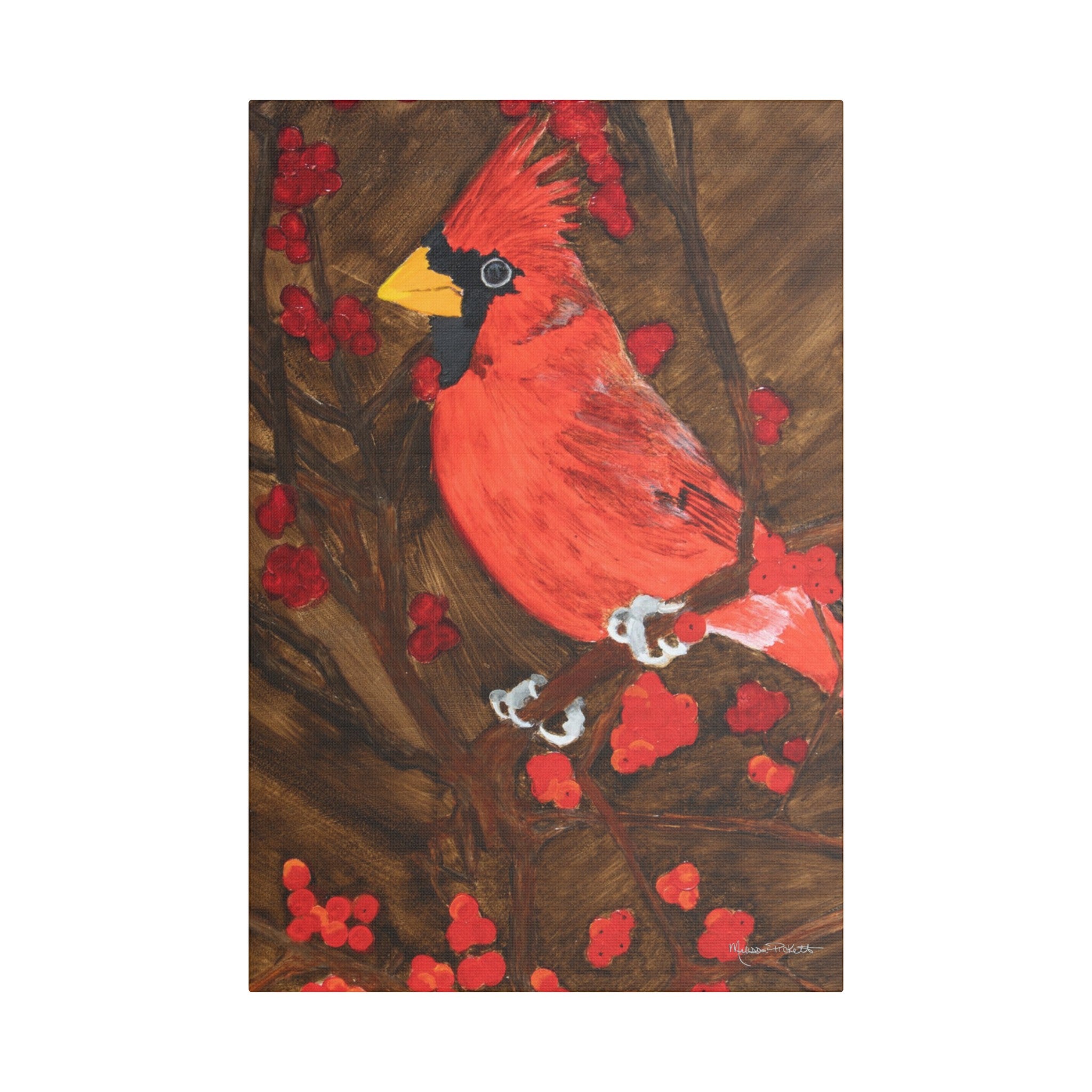 Cardinal | Satin Canvas, Stretched
